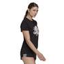 Women Floral Graphic T-Shirt, Black, A901_ONE, thumbnail image number 6