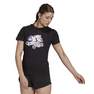 Women Floral Graphic T-Shirt, Black, A901_ONE, thumbnail image number 7