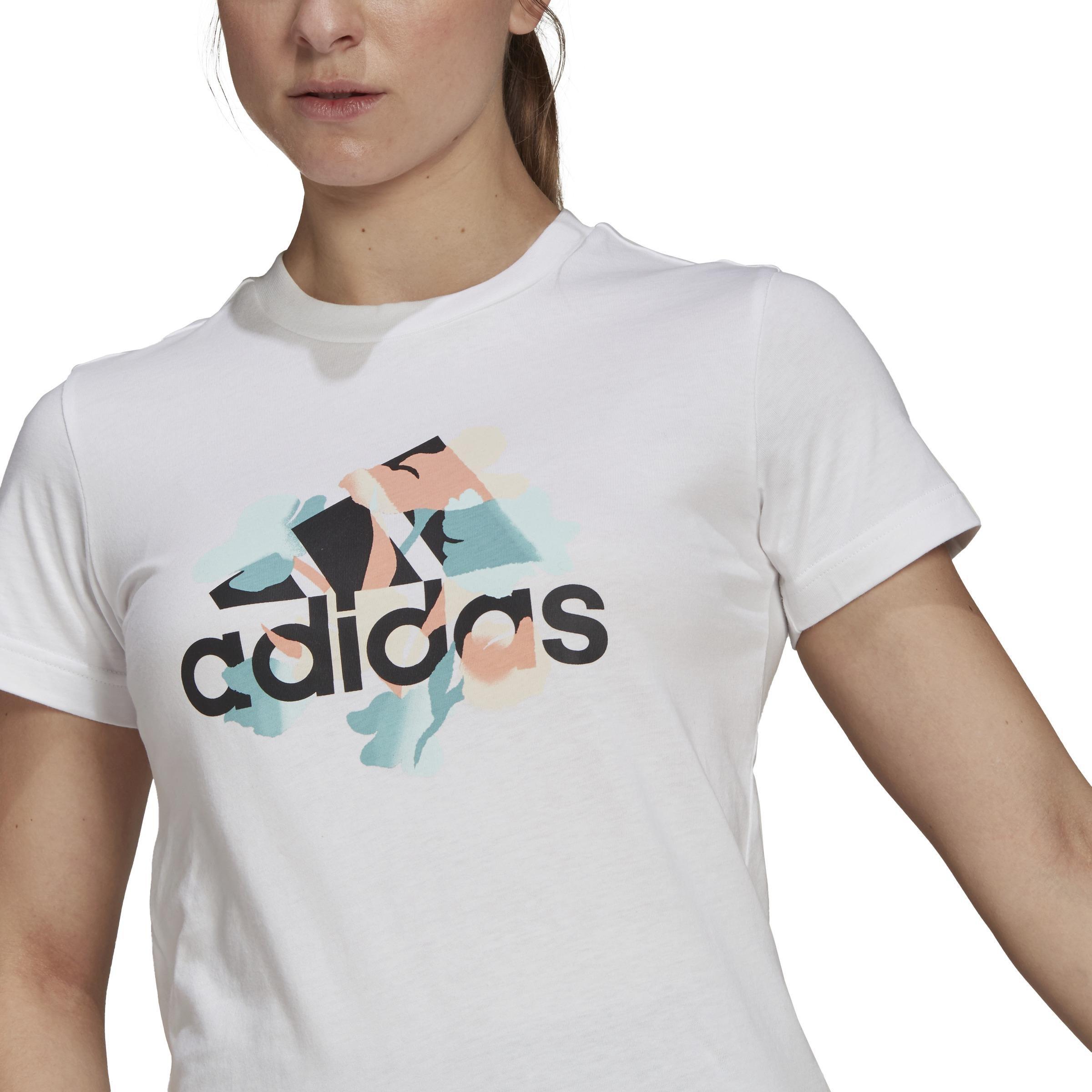 Floral Graphic T-Shirt, White, A901_ONE, large image number 4