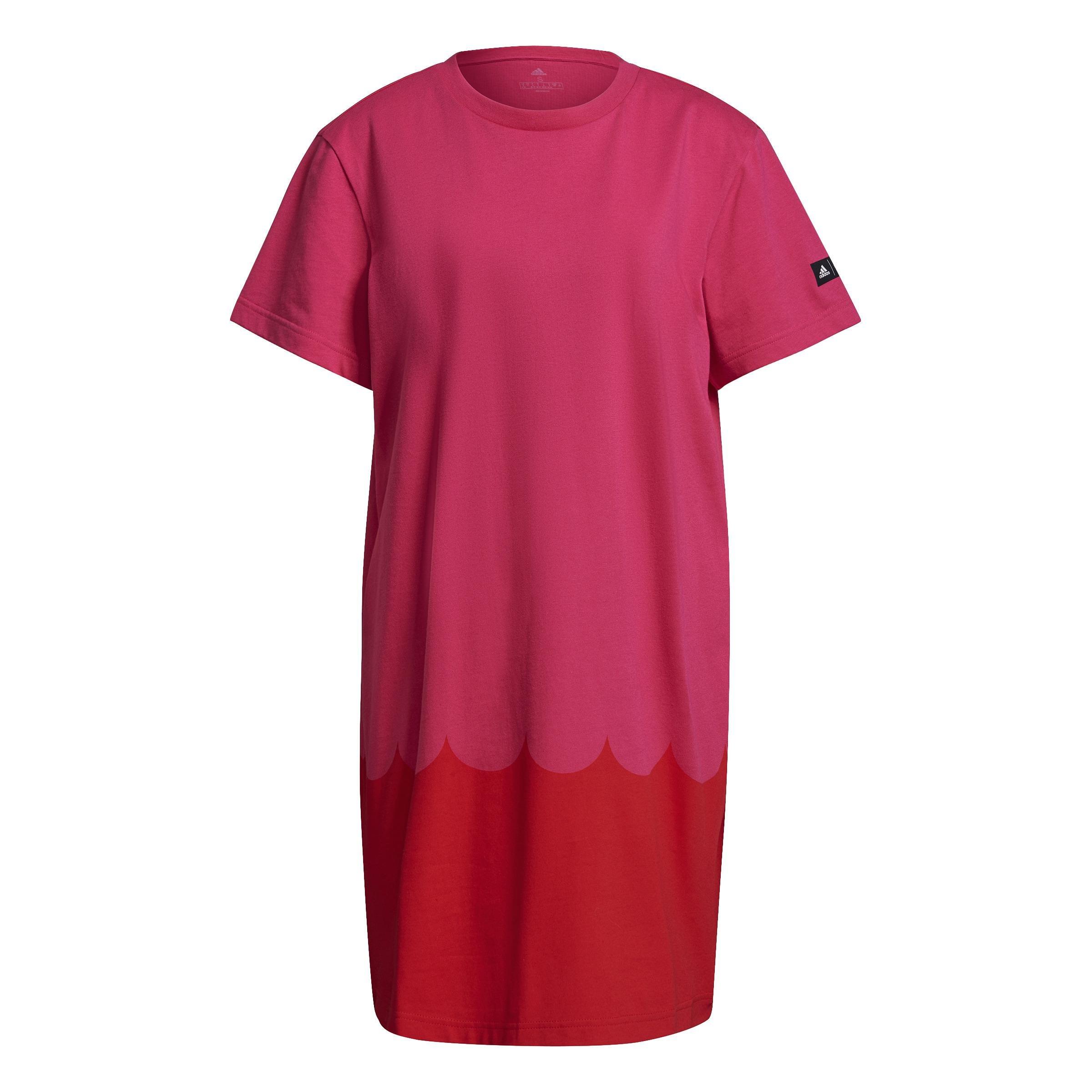 Adidas Sportswear Marimekko Dress, Pink, A901_ONE, large image number 2