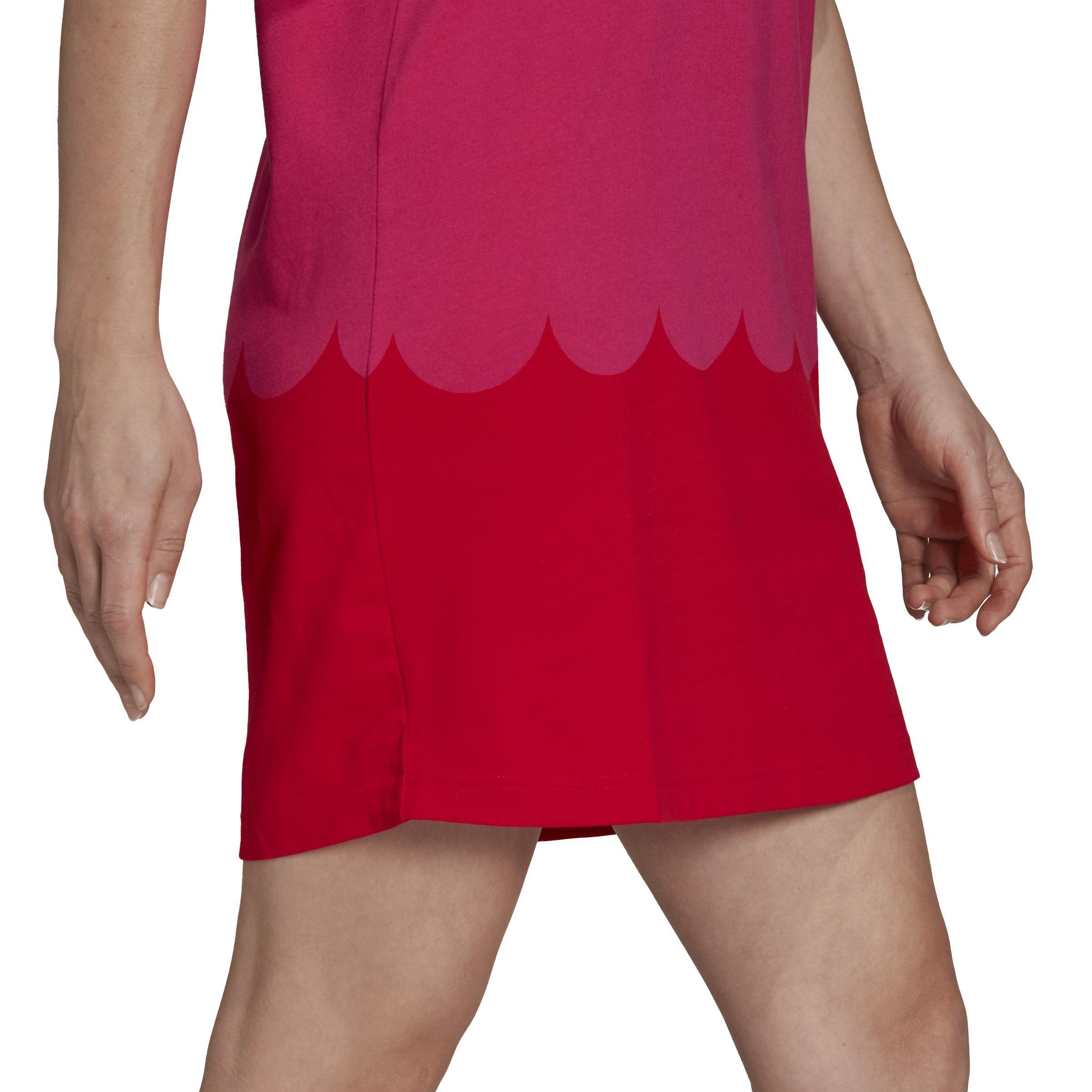 Adidas Sportswear Marimekko Dress, Pink, A901_ONE, large image number 4