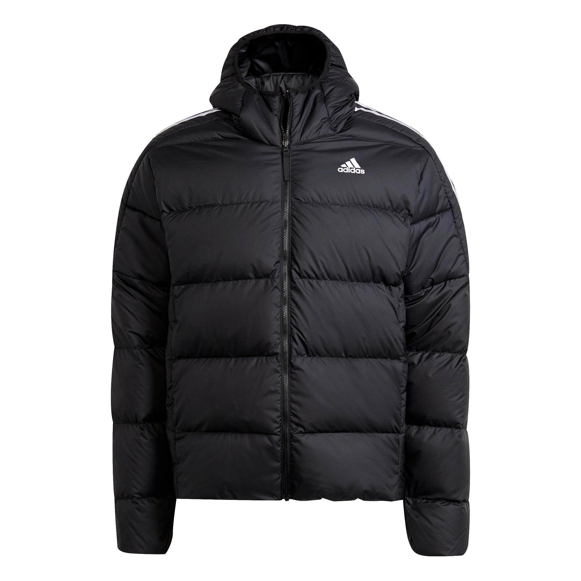 Adidas Essentials Midweight Down Hooded Jacket, Black, A901_ONE, large image number 0