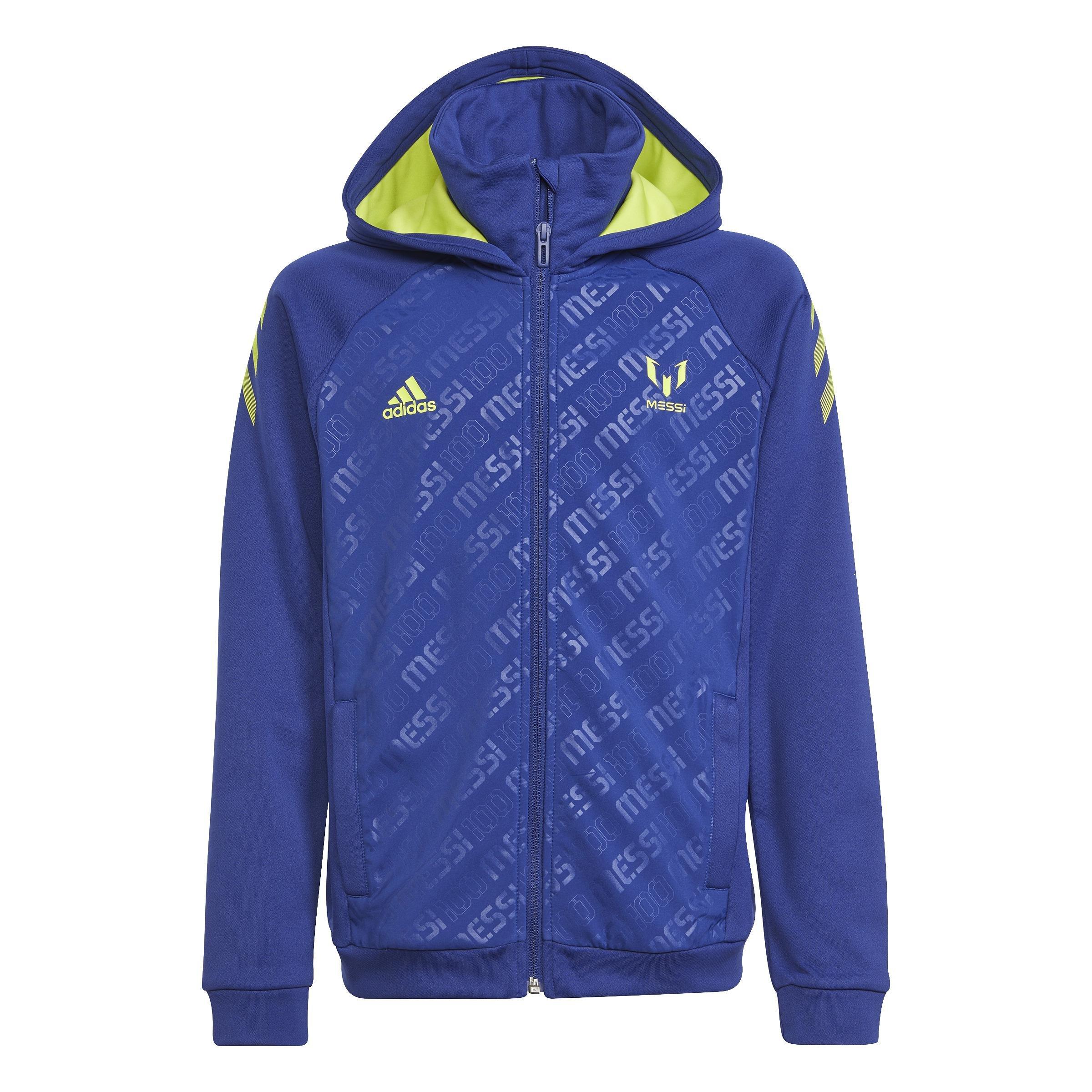 Kids AEROREADY Messi Football-Inspired Full-Zip Hoodie, Blue, , large image number 0