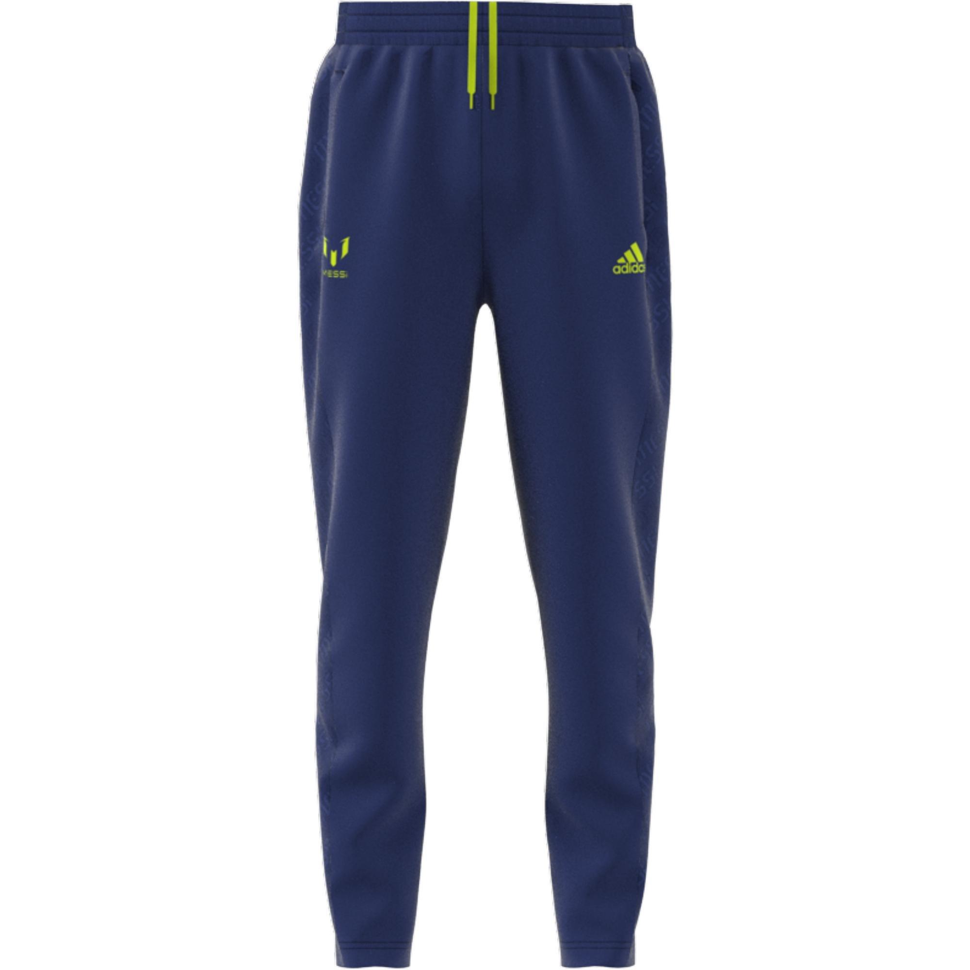 Kids Boys Aeroready Messi Football-Inspired Tapered Joggers, Blue, A901_ONE, large image number 0