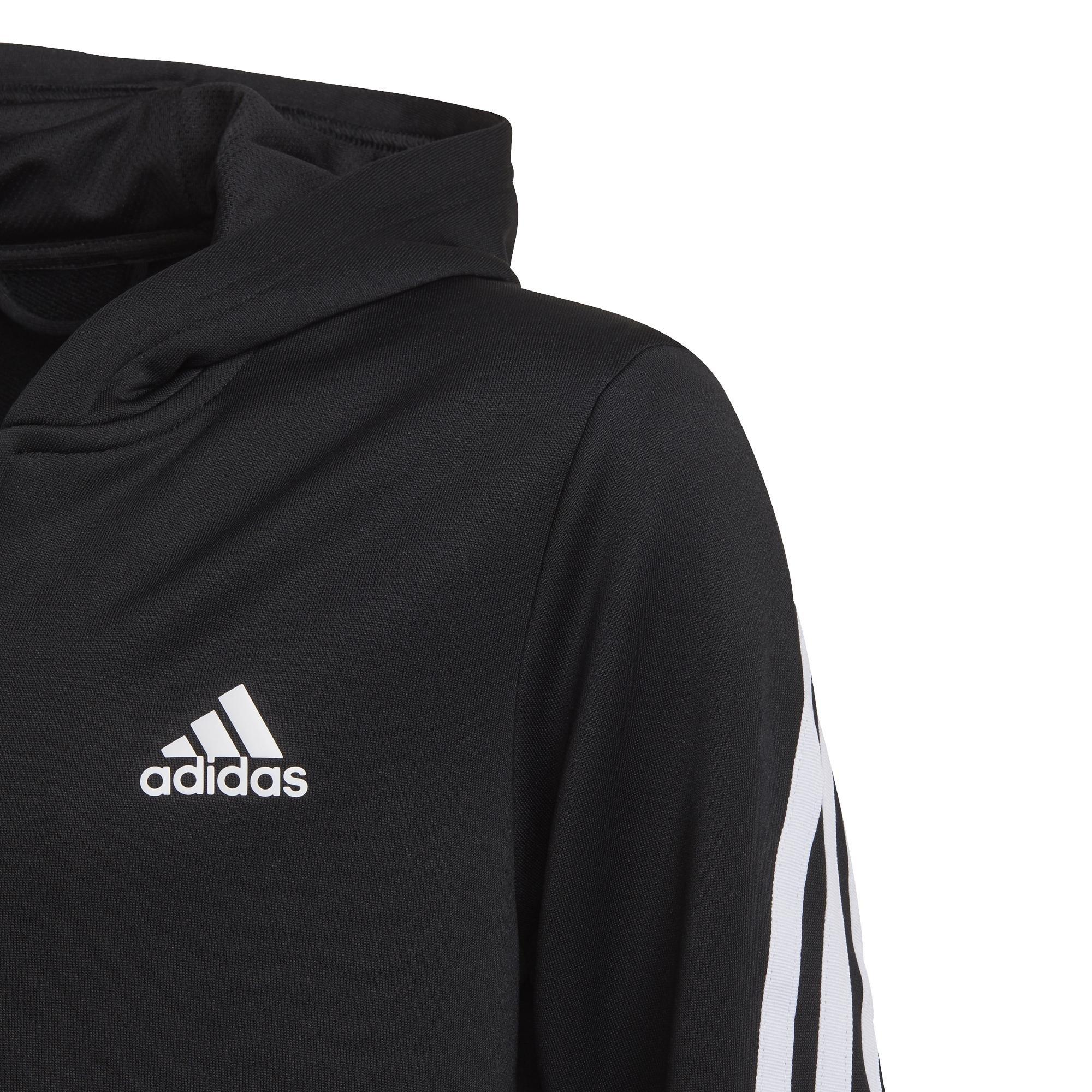 Kids Aeroready Primegreen 3-Stripes Full-Zip Hoodie, Black, A901_ONE, large image number 9