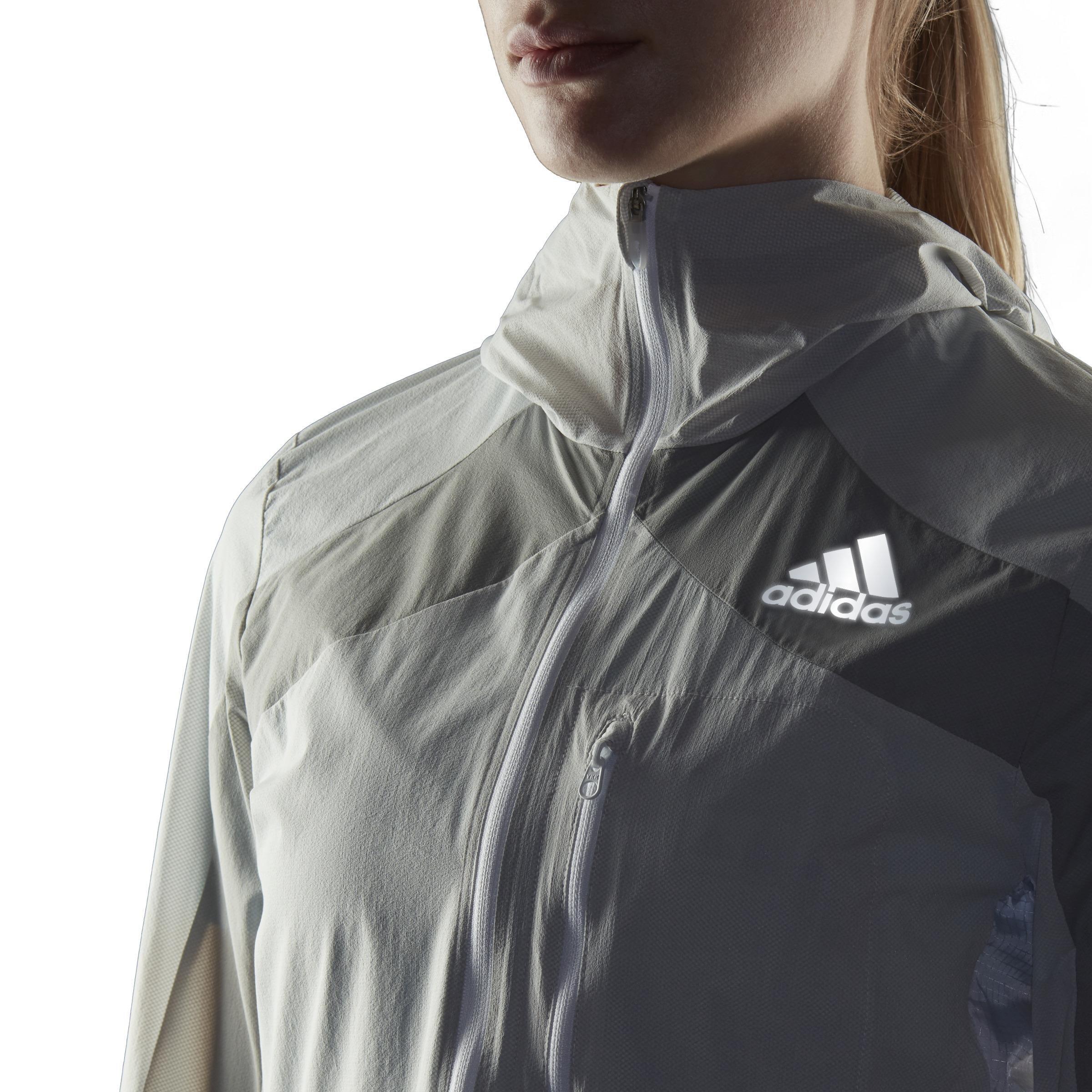 Adizero Marathon Jacket, White, A901_ONE, large image number 4