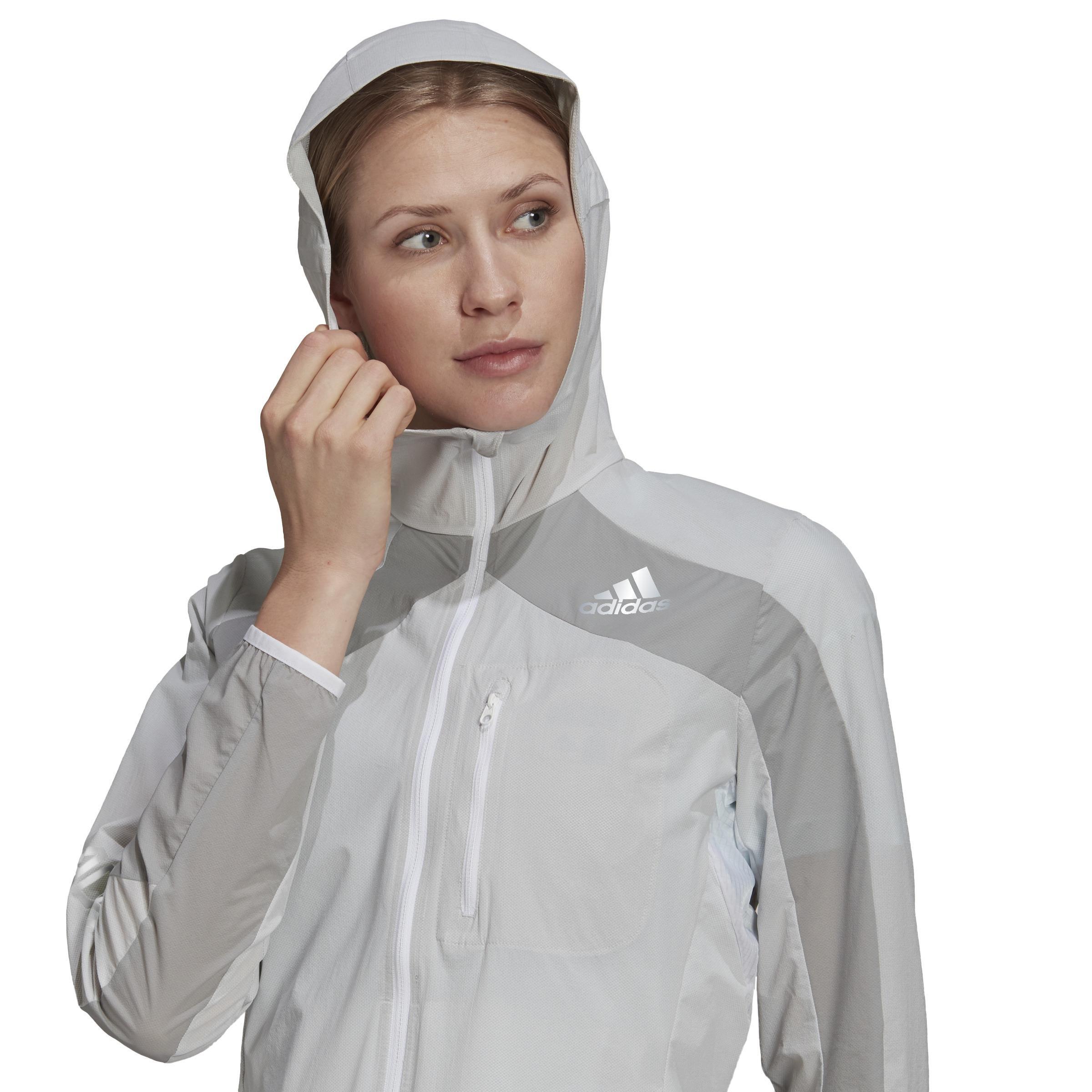 Adizero Marathon Jacket, White, A901_ONE, large image number 5