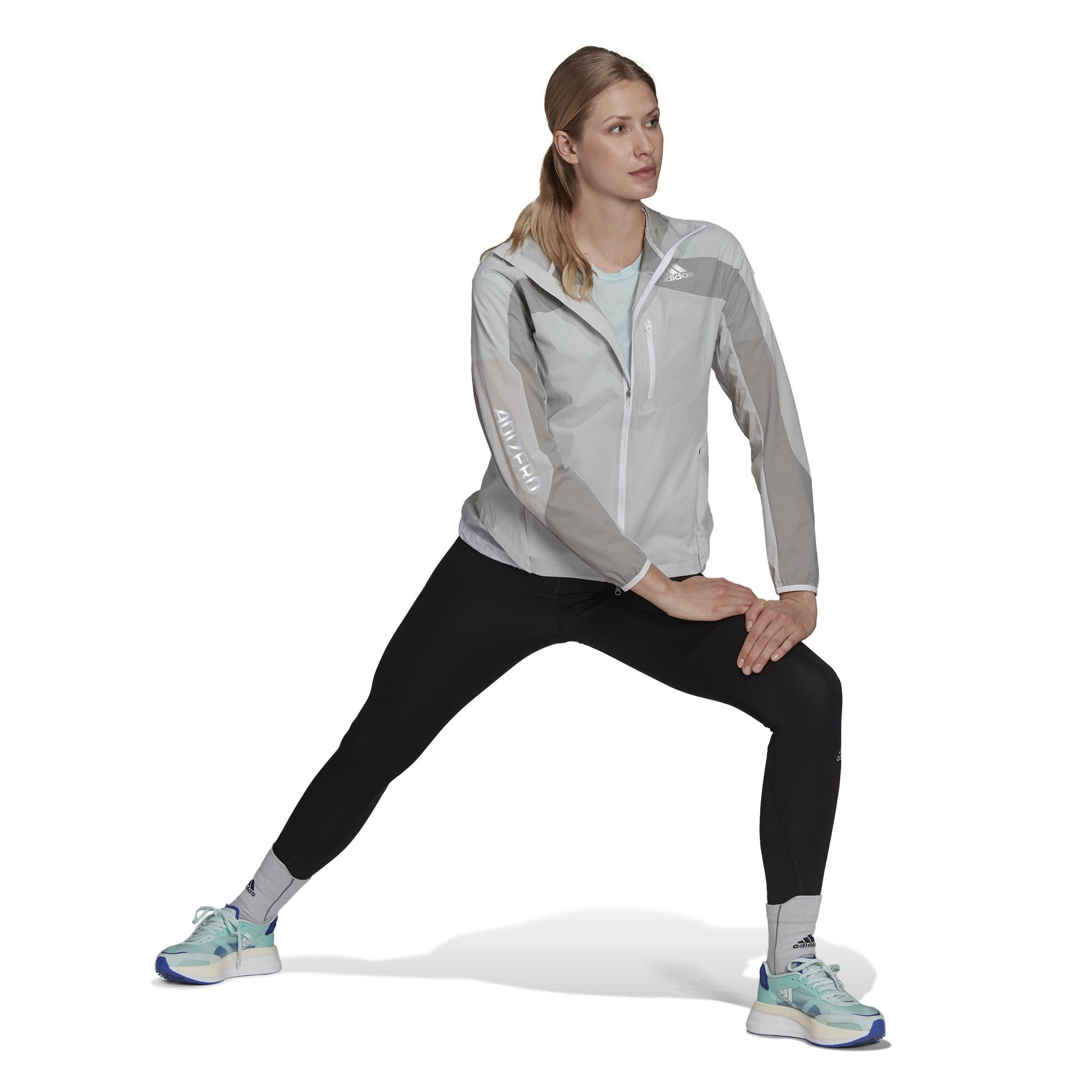 Adizero Marathon Jacket, White, A901_ONE, large image number 7