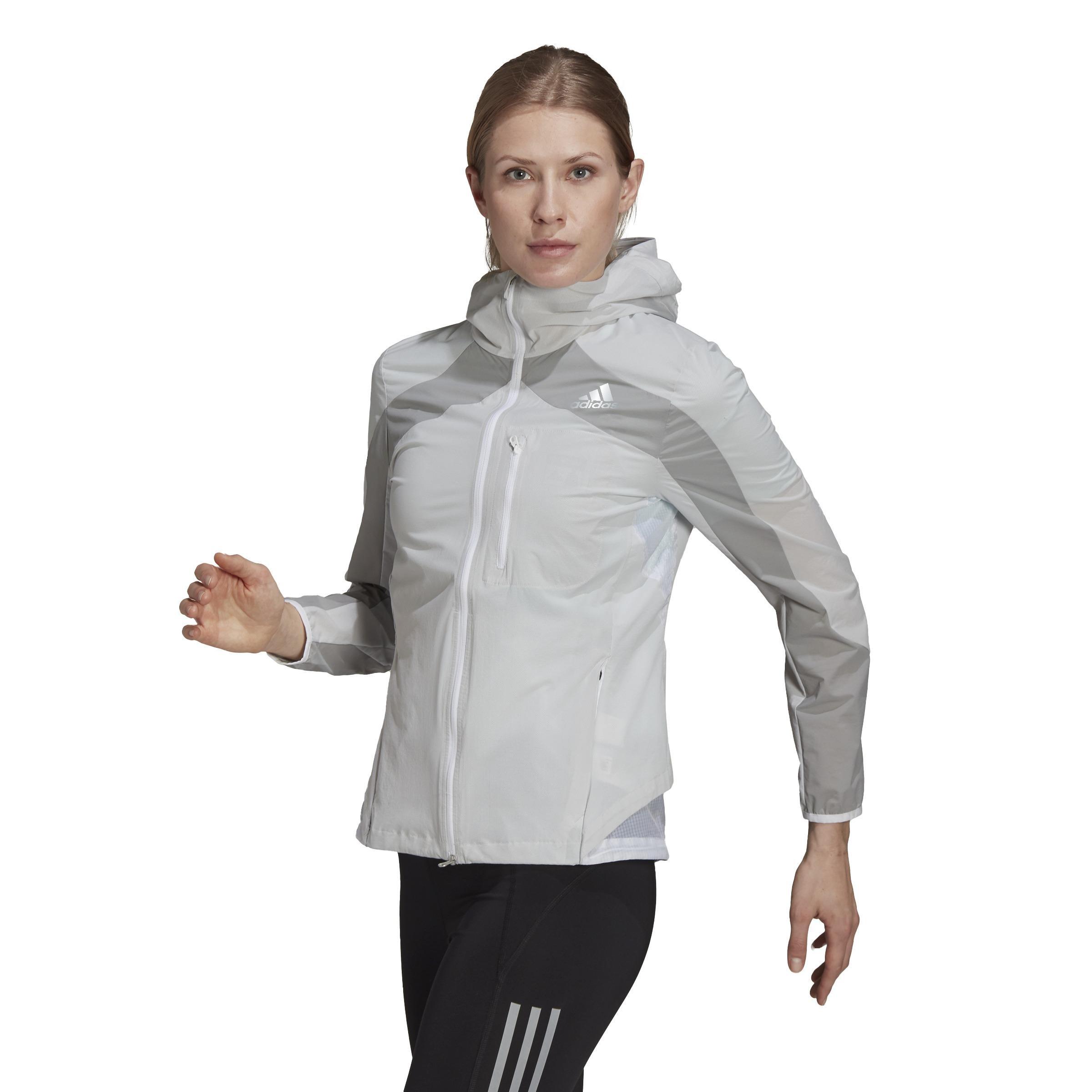 Adizero Marathon Jacket, White, A901_ONE, large image number 8