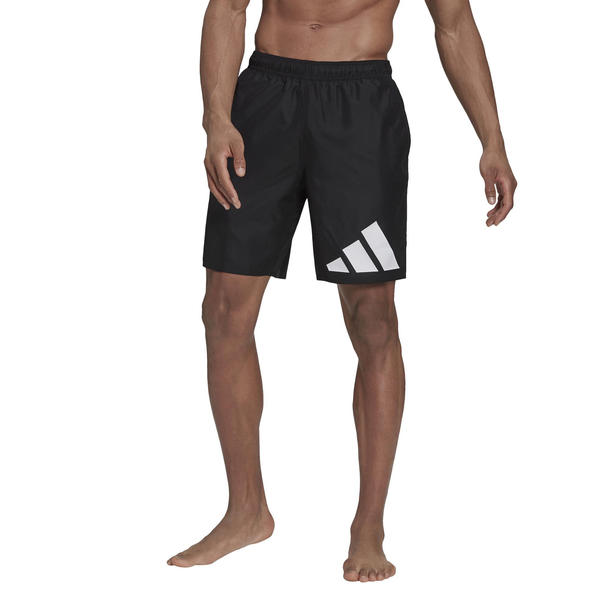 Classic-Length Logo Swim Shorts, Black, A901_ONE, large image number 0