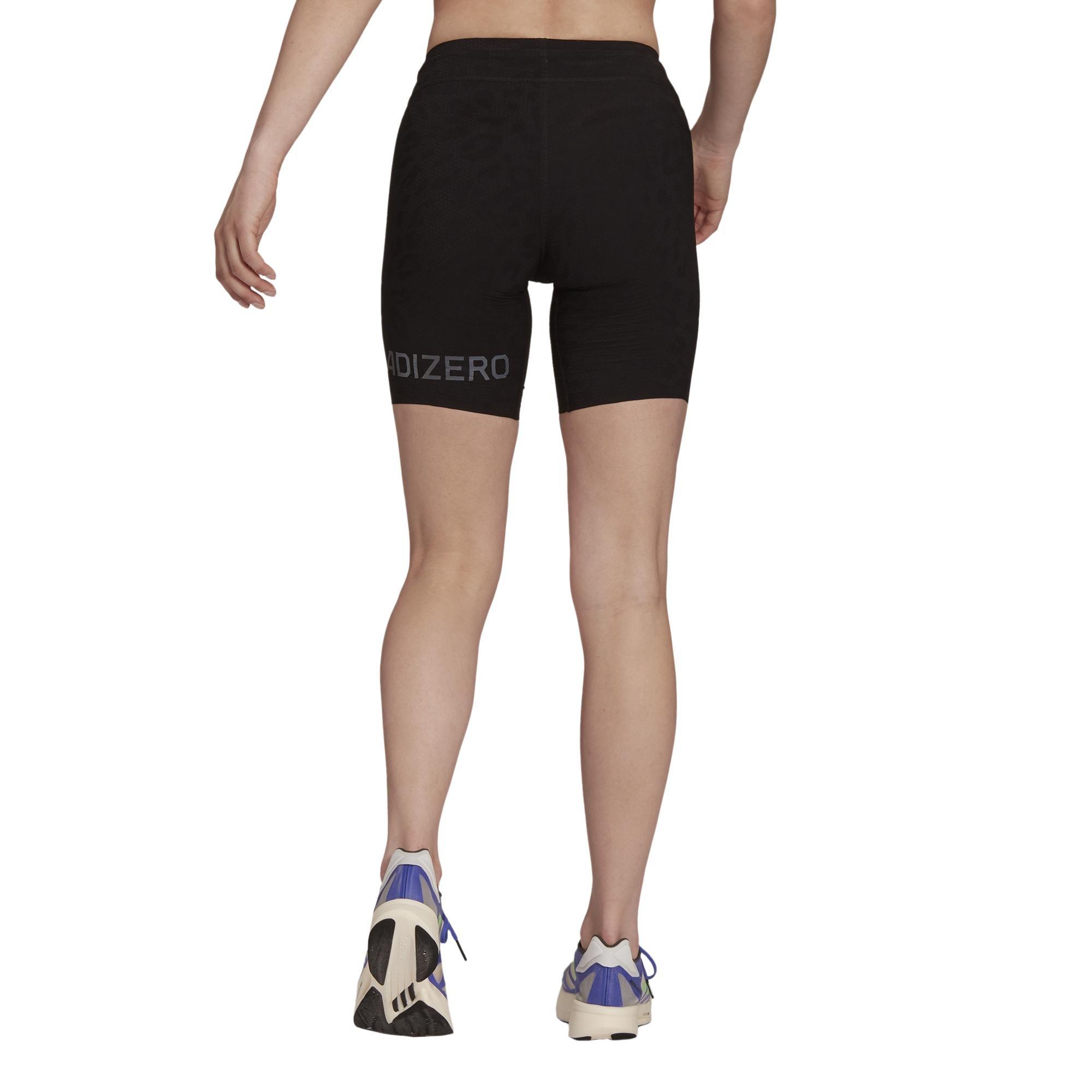 Adizero Primeweave Short Running Leggings, Black, A901_ONE, large image number 5