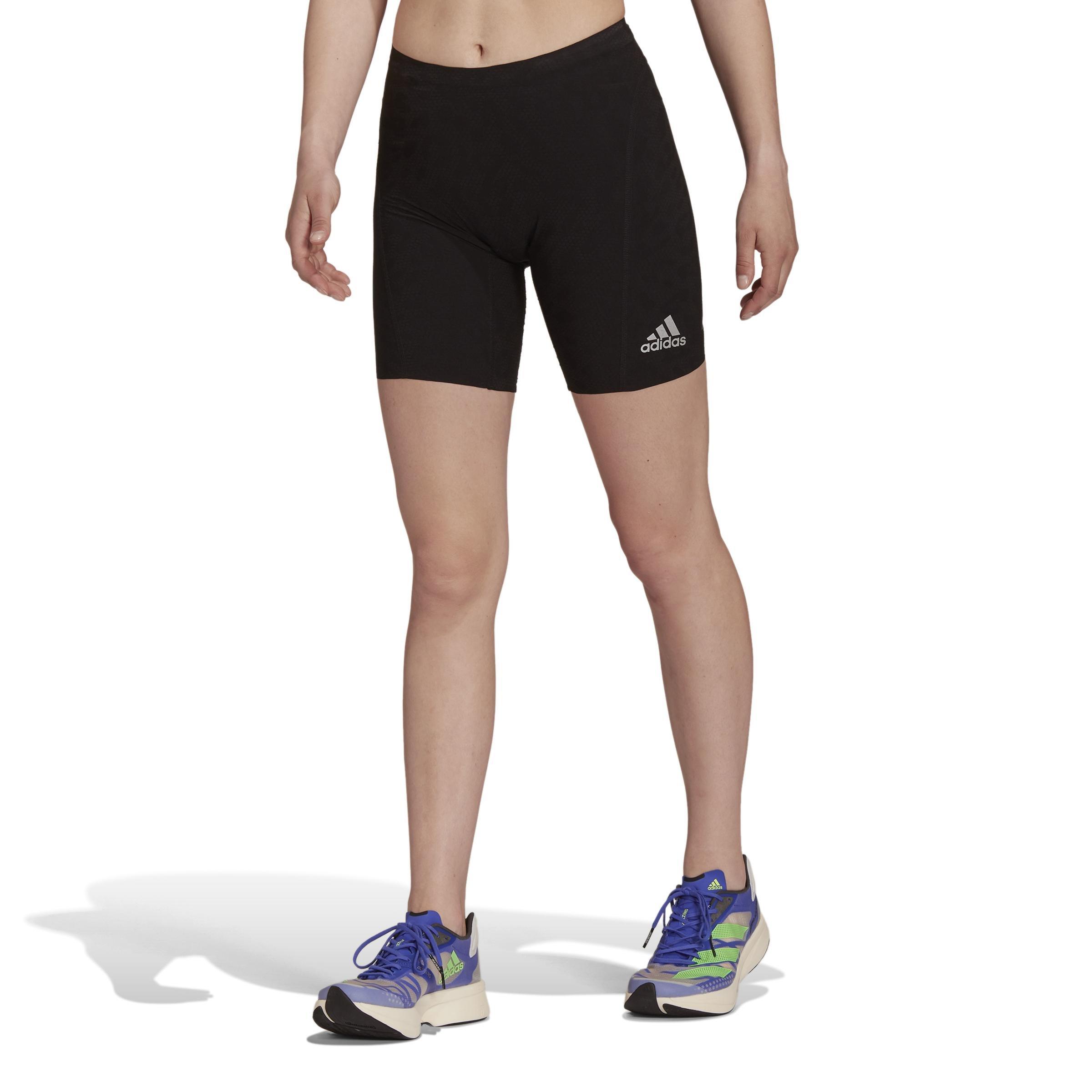 Adizero Primeweave Short Running Leggings, Black, A901_ONE, large image number 16