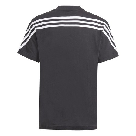 Kids Boys Future Icons 3-Stripes Tee, Black, A901_ONE, large image number 2