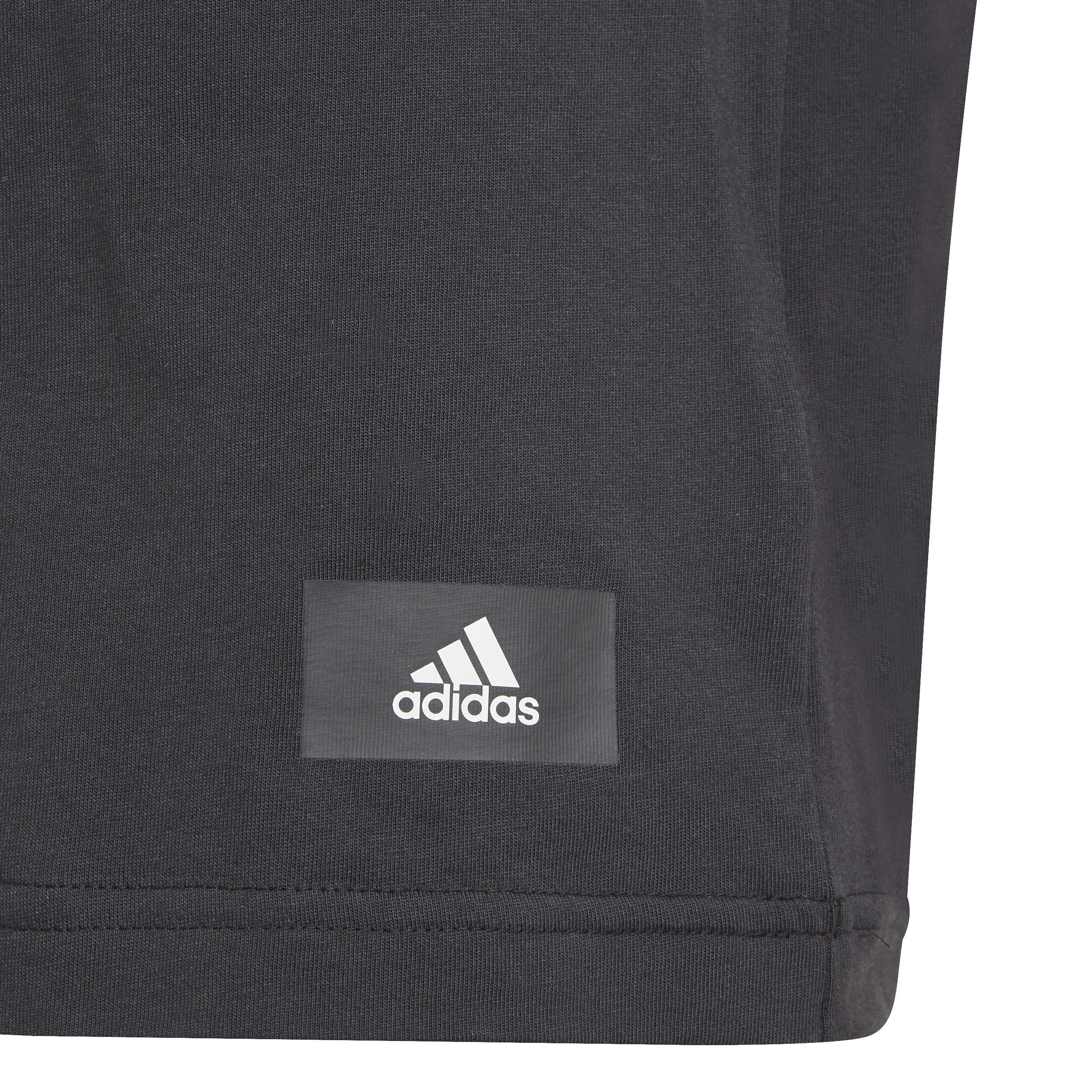 Kids Future Icons 3-Stripes T-shirt, Black, A901_ONE, large image number 3