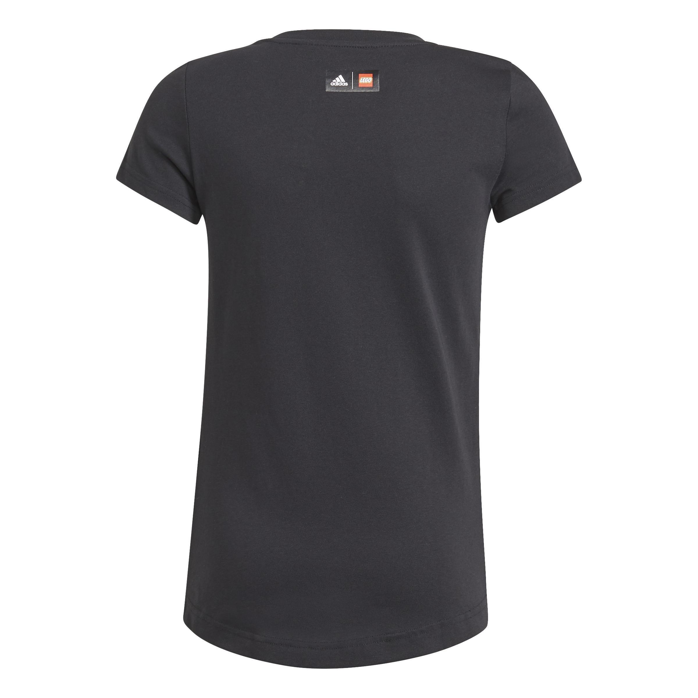 Kids adidas x LEGO Graphic T-Shirt, Black, A901_ONE, large image number 2