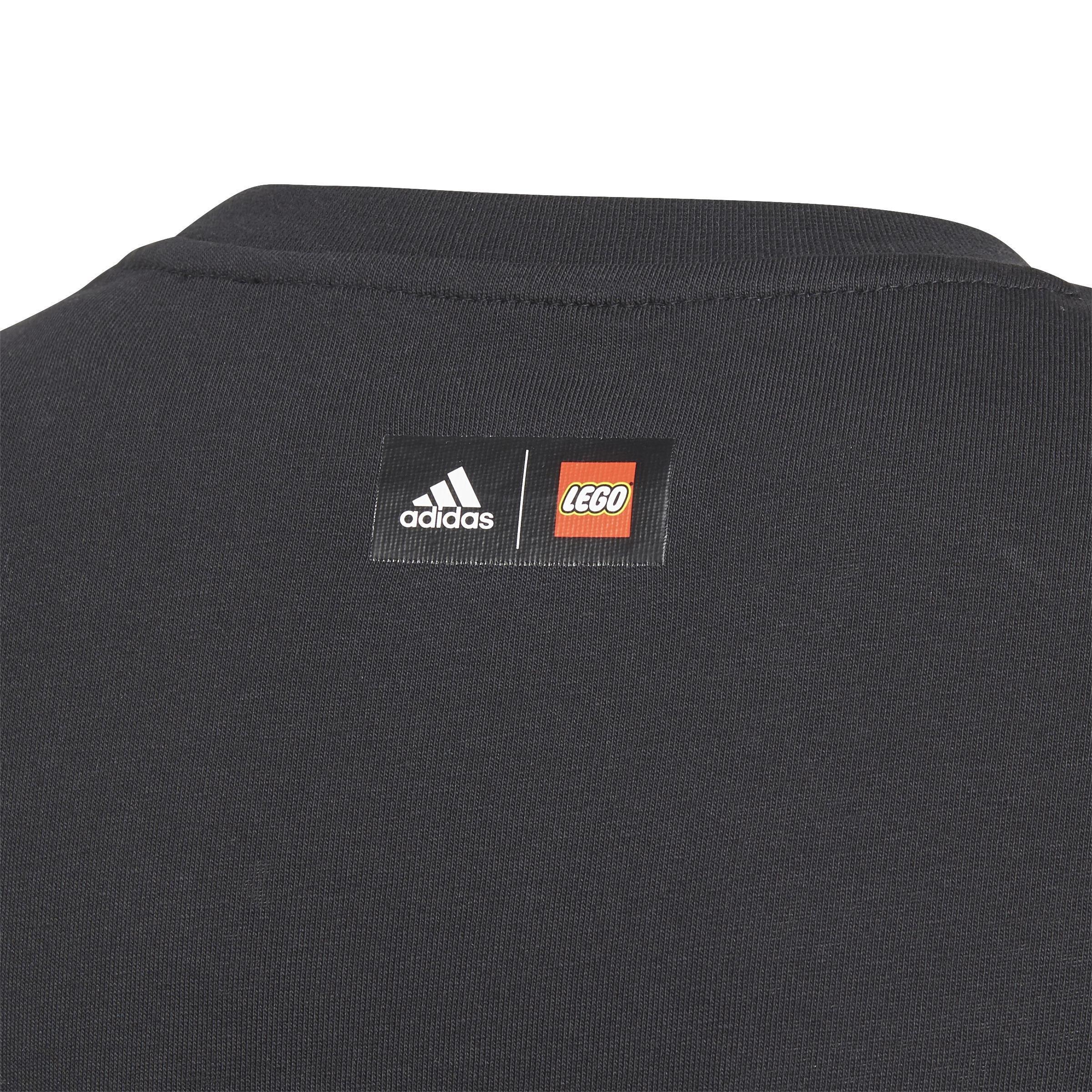 Kids adidas x LEGO Graphic T-Shirt, Black, A901_ONE, large image number 5