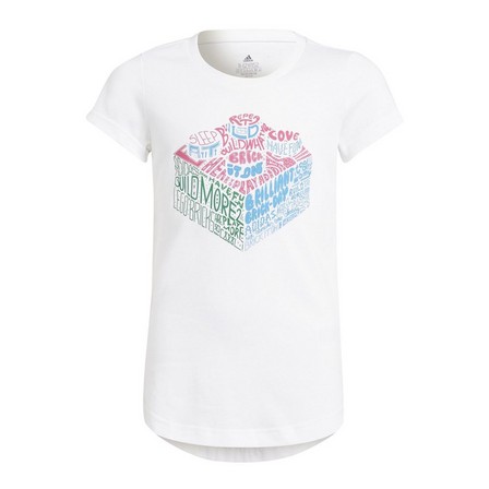 Kids Girls Lego Graphic T-Shirt, White, A901_ONE, large image number 0