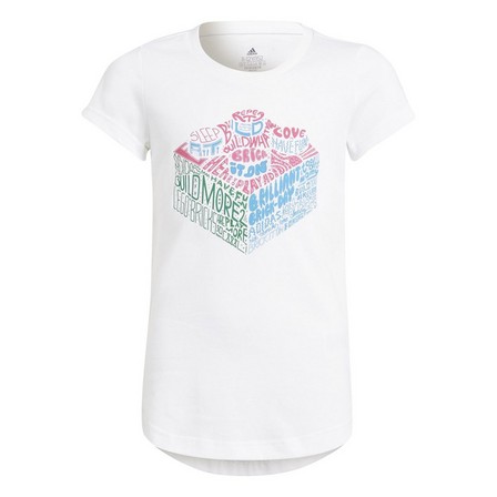Kids Girls Lego Graphic T-Shirt, White, A901_ONE, large image number 5