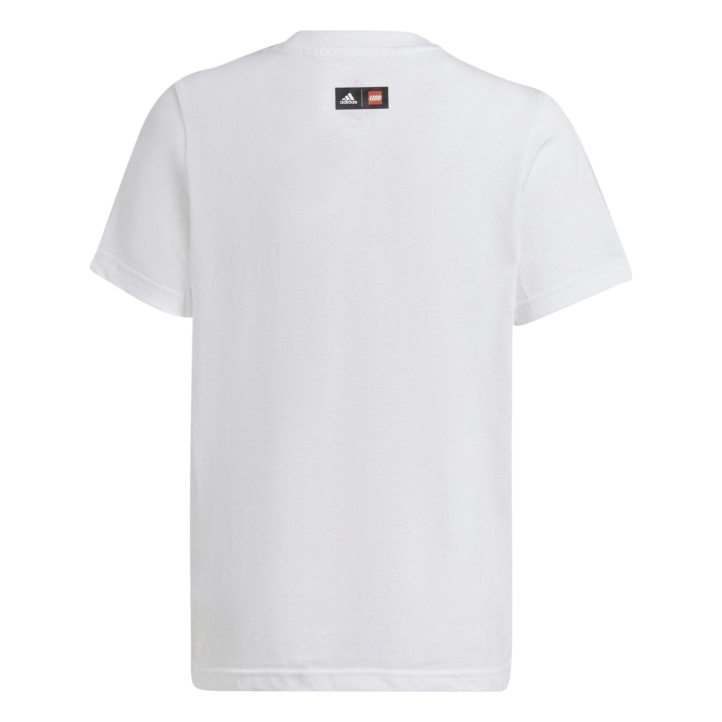 Kids adidas x LEGO Graphic T-Shirt, White, A901_ONE, large image number 2