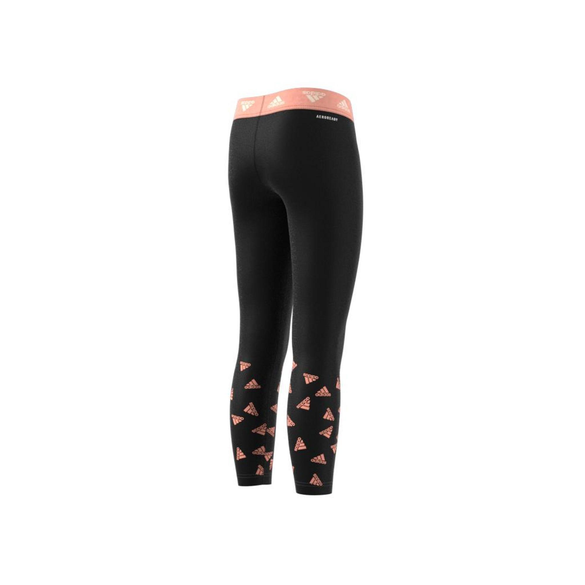 Kids Aeroready Up2Move Cotton Touch Training Stretch Leggings, Black, , large image number 5