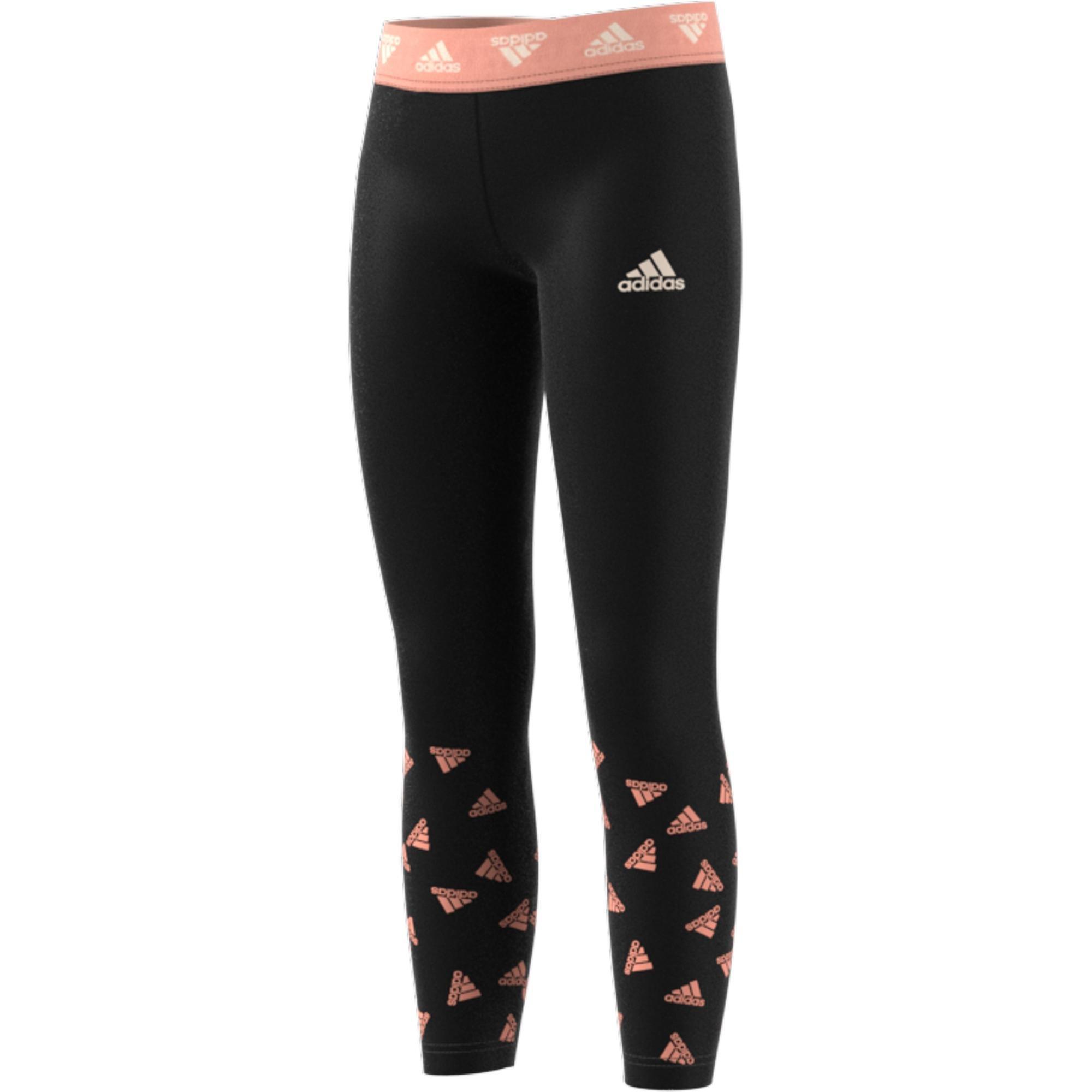 Kids Aeroready Up2Move Cotton Touch Training Stretch Leggings, Black, , large image number 7