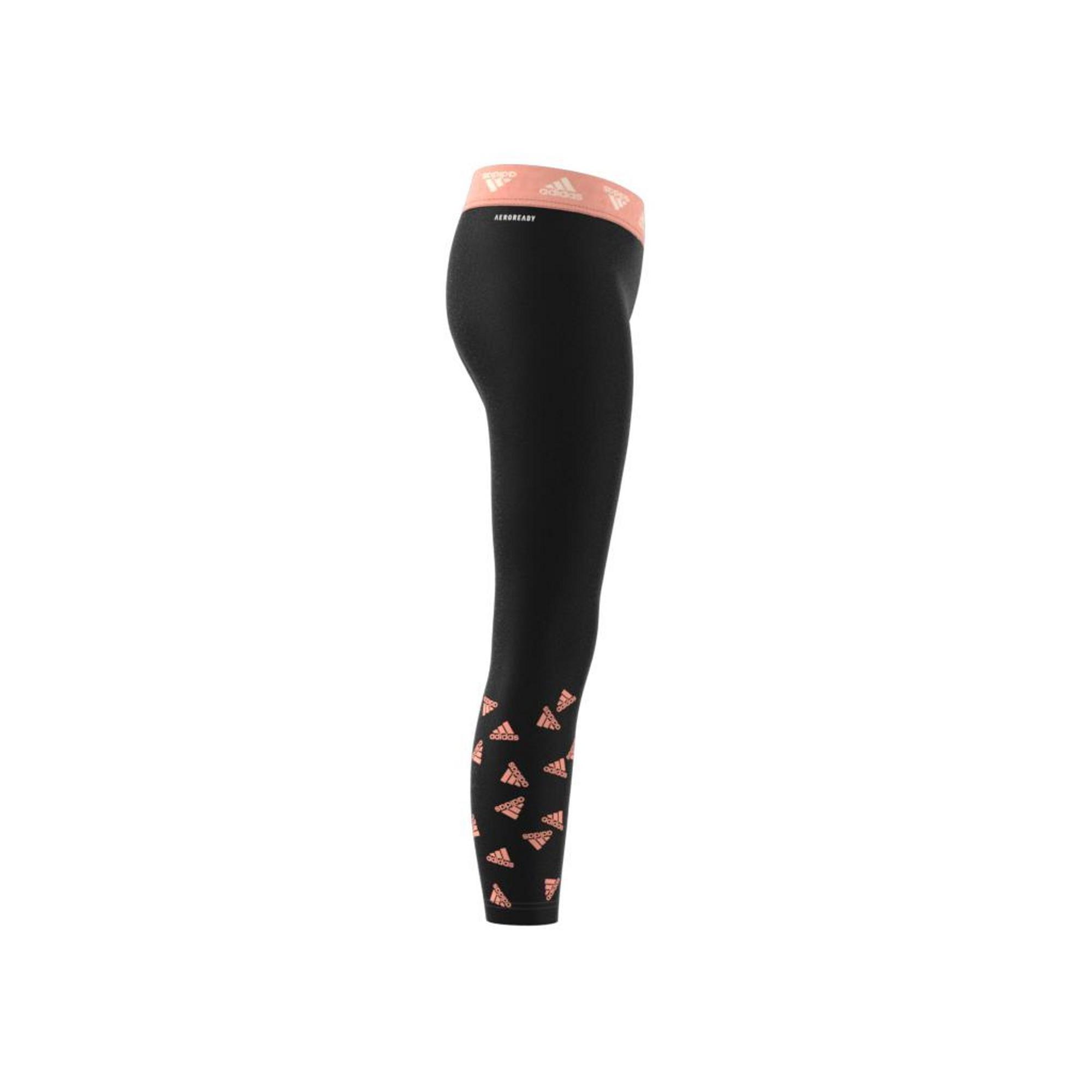Kids Aeroready Up2Move Cotton Touch Training Stretch Leggings, Black, , large image number 8