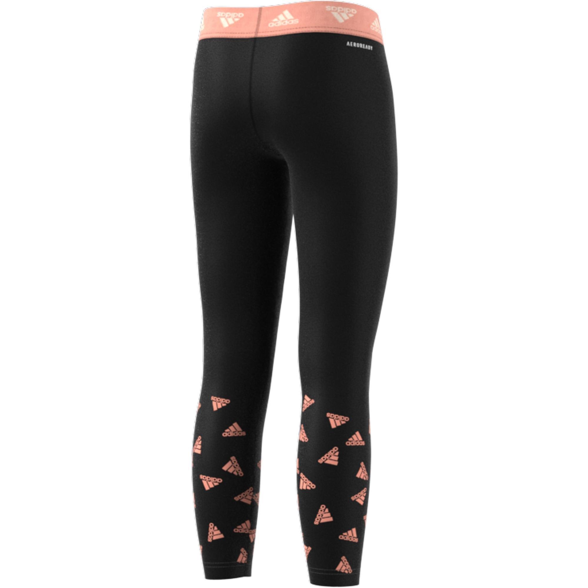 Kids Aeroready Up2Move Cotton Touch Training Stretch Leggings, Black, , large image number 11