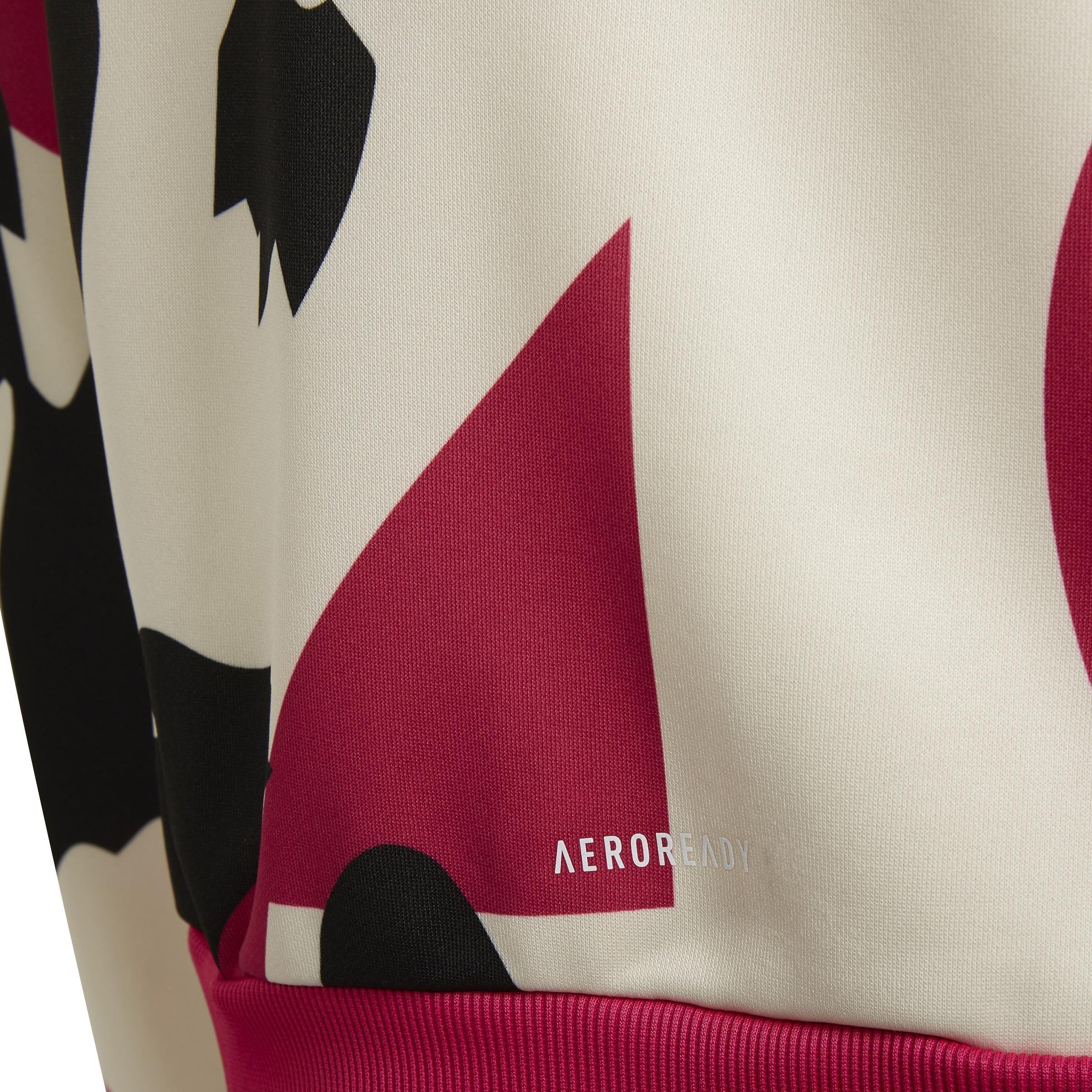 Kids AEROREADY Animal Print Warm-Up Zip-Pocket Regular Track Top, White, A901_ONE, large image number 5