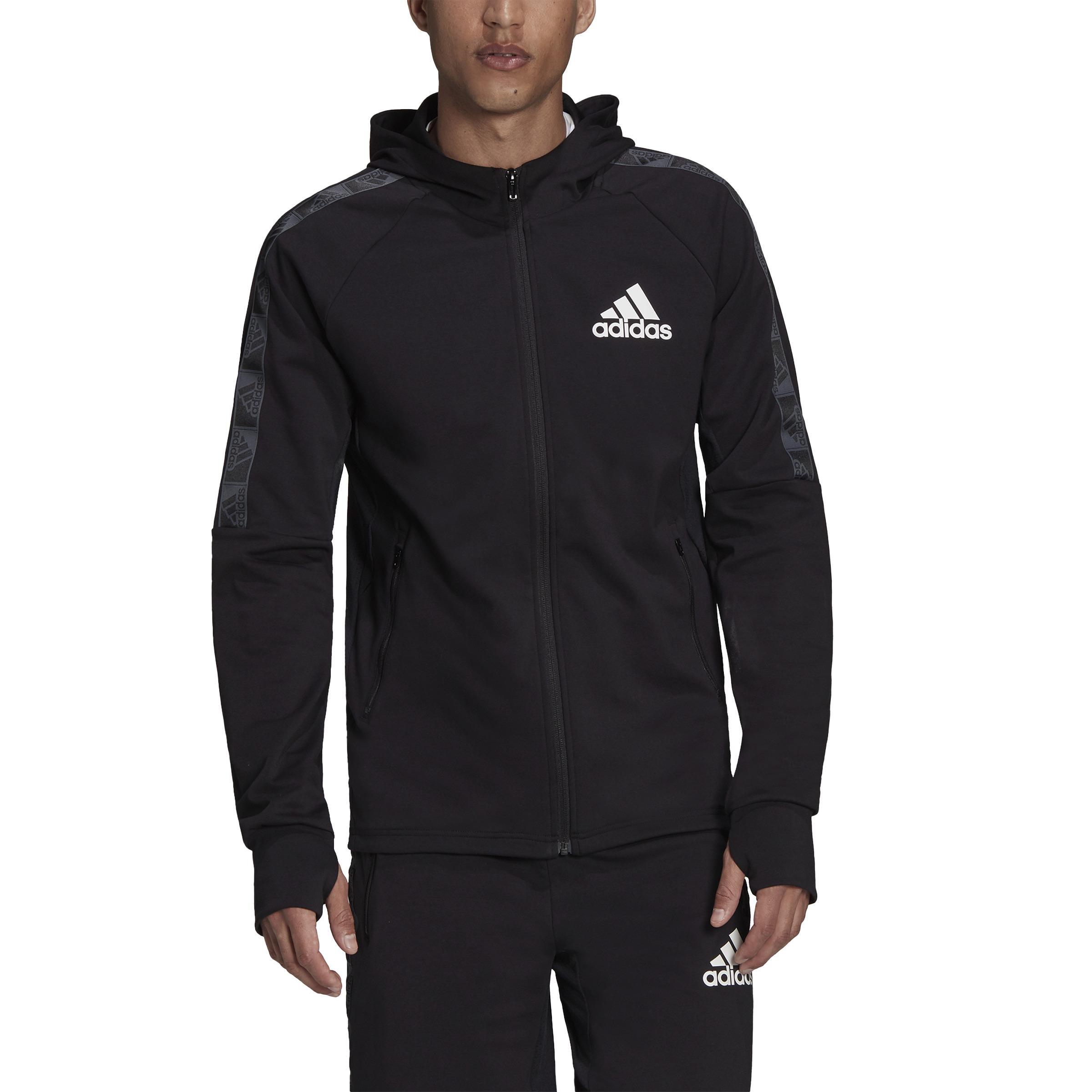 AEROREADY Designed to Move Sport Motion Logo Hoodie, Black, A901_ONE, large image number 0