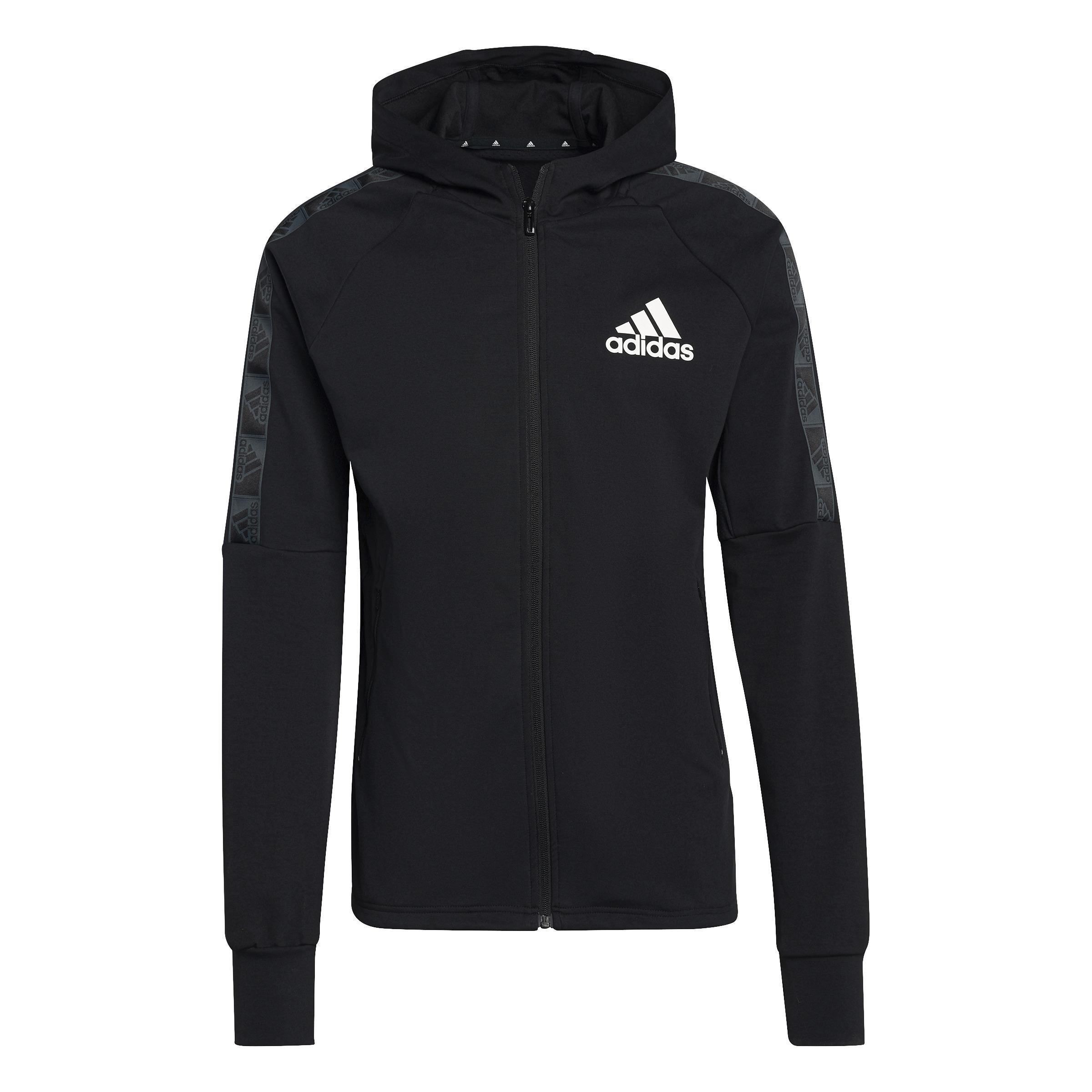 AEROREADY Designed to Move Sport Motion Logo Hoodie, Black, , large image number 1