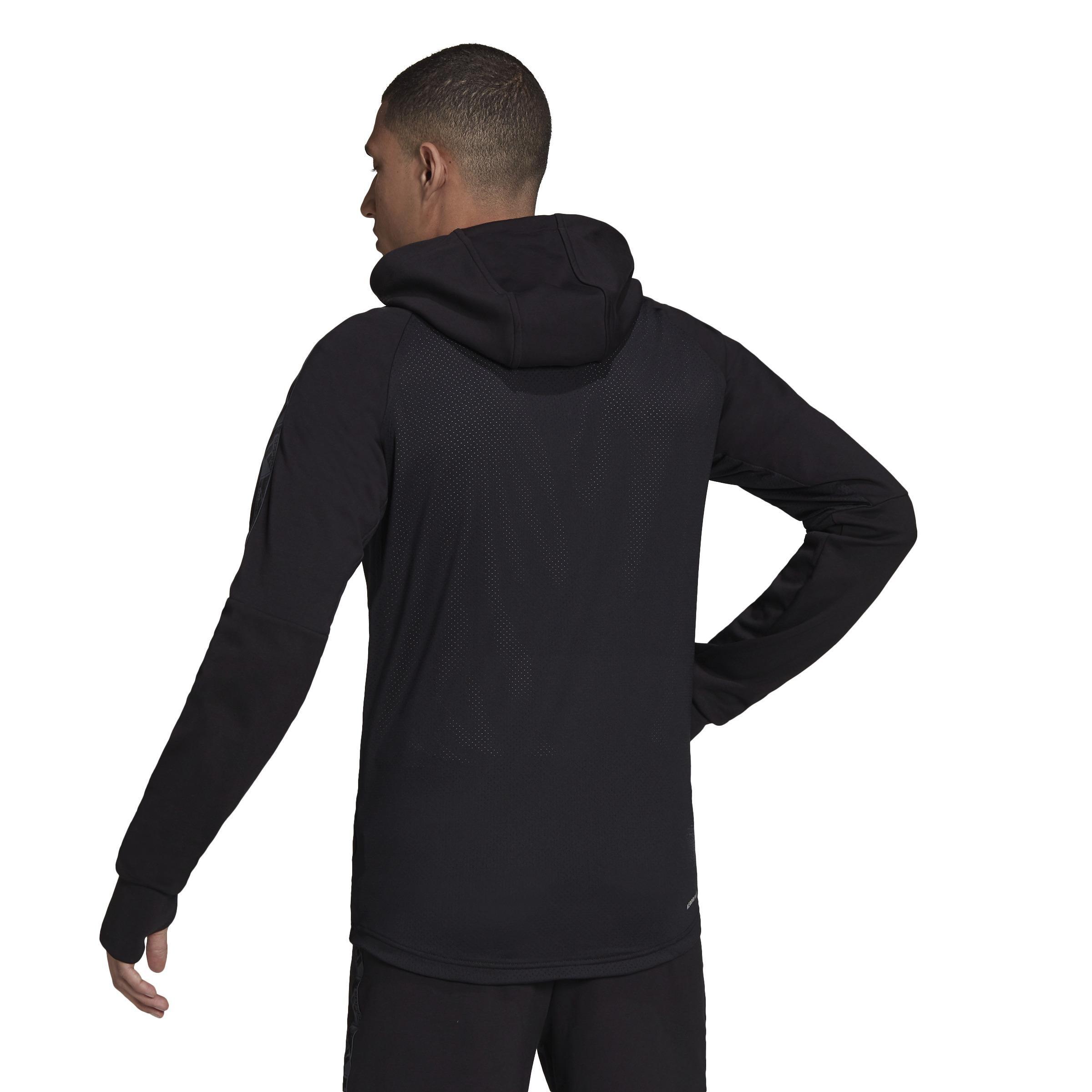 AEROREADY Designed to Move Sport Motion Logo Hoodie, Black, A901_ONE, large image number 3