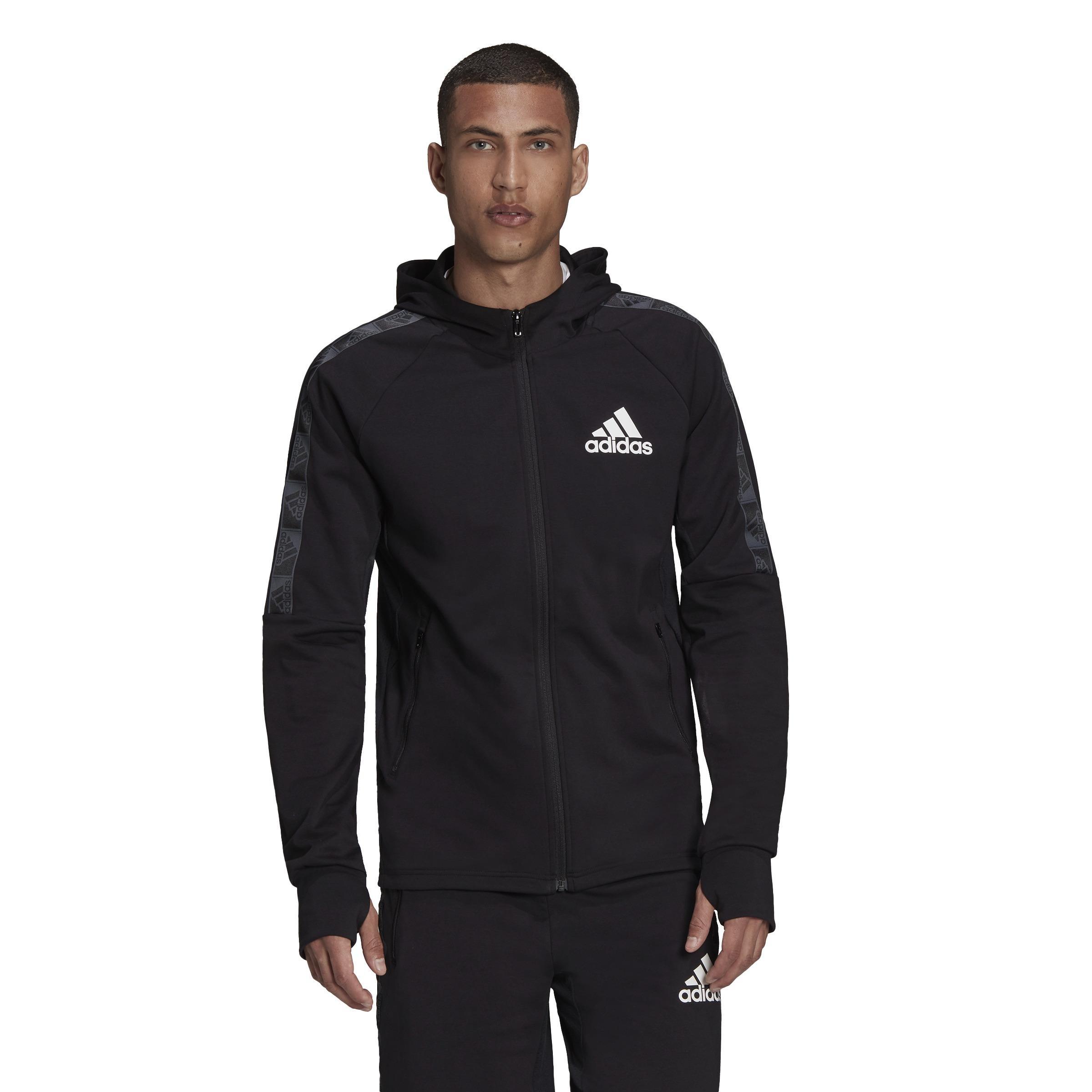 AEROREADY Designed to Move Sport Motion Logo Hoodie, Black, , large image number 7