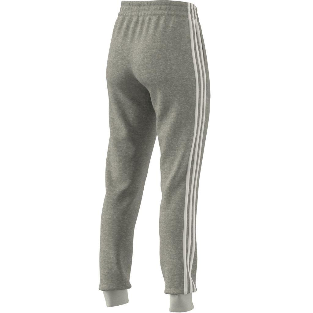 Essentials Fleece 3-Stripes Joggers, Grey, A901_ONE, large image number 3