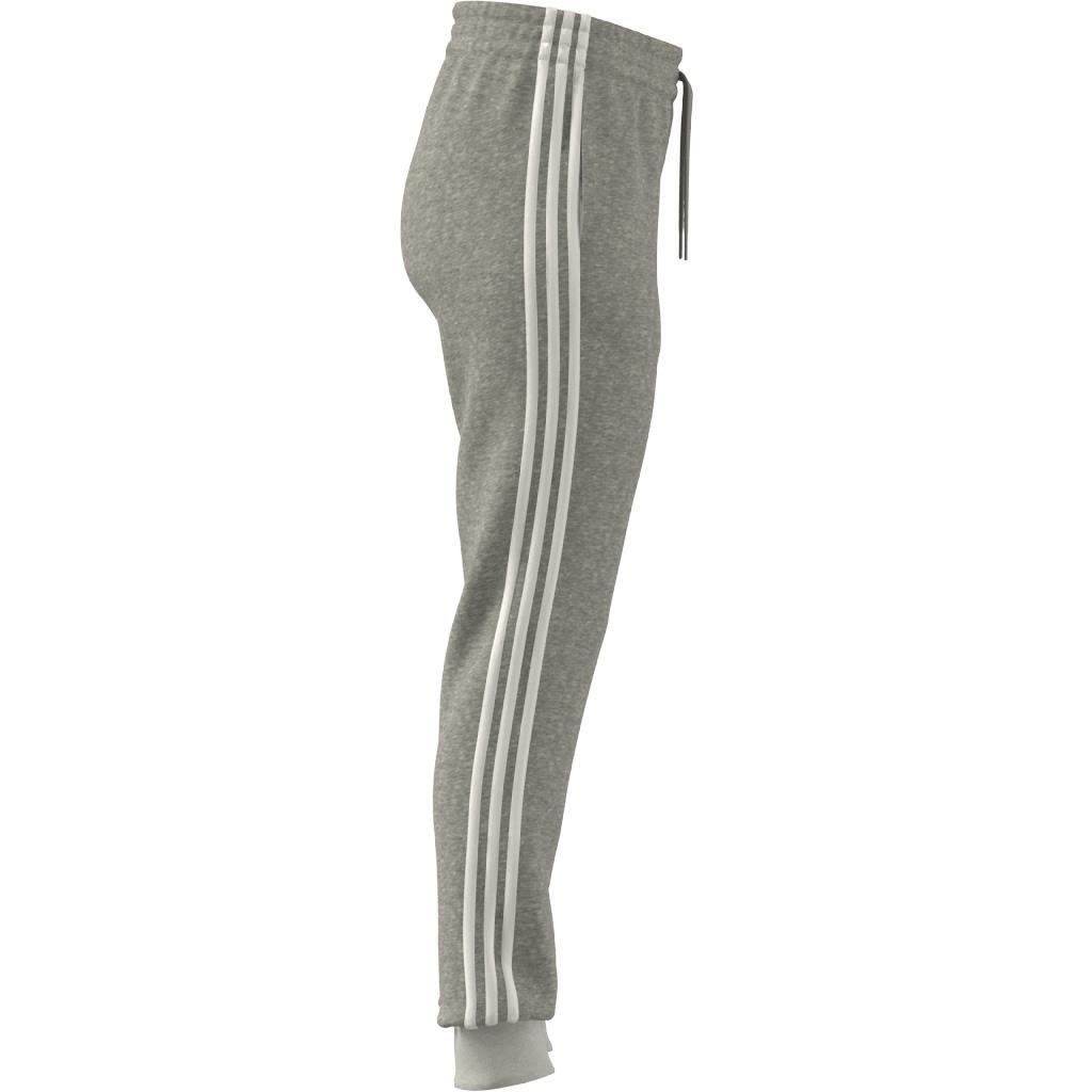 Essentials Fleece 3-Stripes Joggers, Grey, , large image number 5