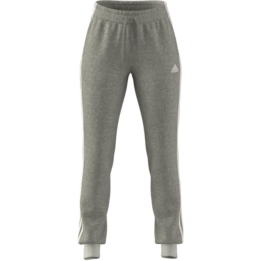 Essentials Fleece 3-Stripes Joggers, Grey, A901_ONE, large image number 6