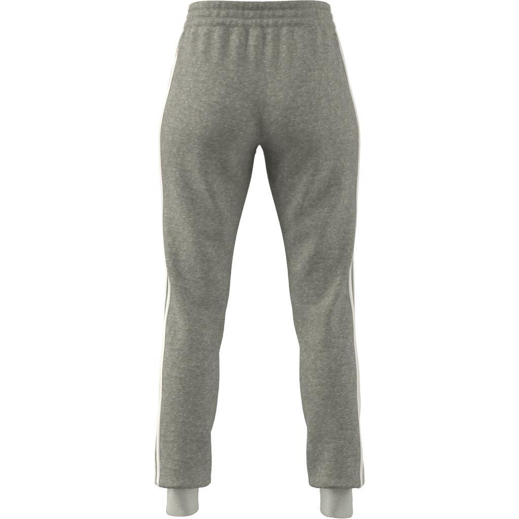 Essentials Fleece 3-Stripes Joggers, Grey, , large image number 9