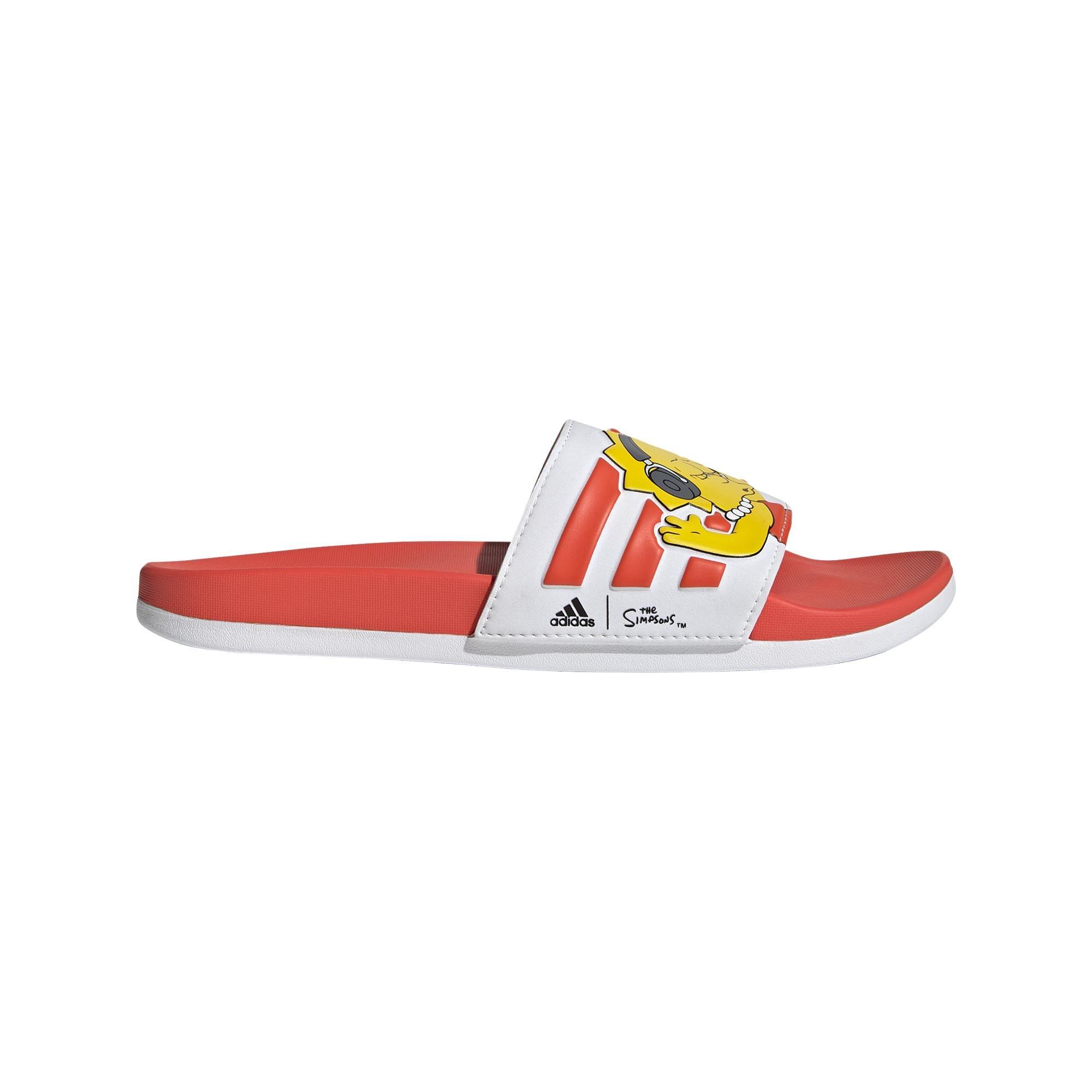 The Simpsons Adilette Comfort Slides, White, A901_ONE, large image number 0