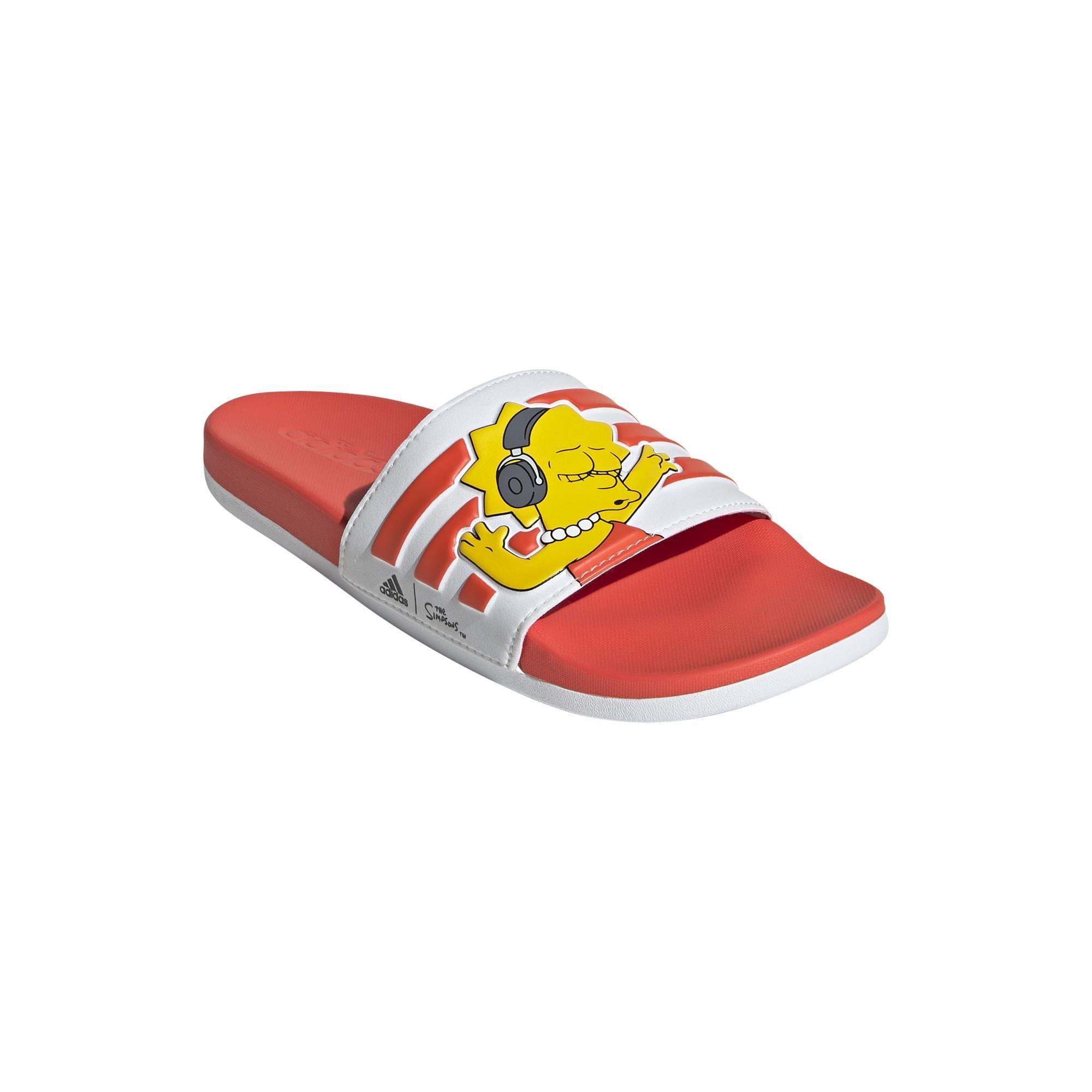 The Simpsons Adilette Comfort Slides, White, A901_ONE, large image number 3