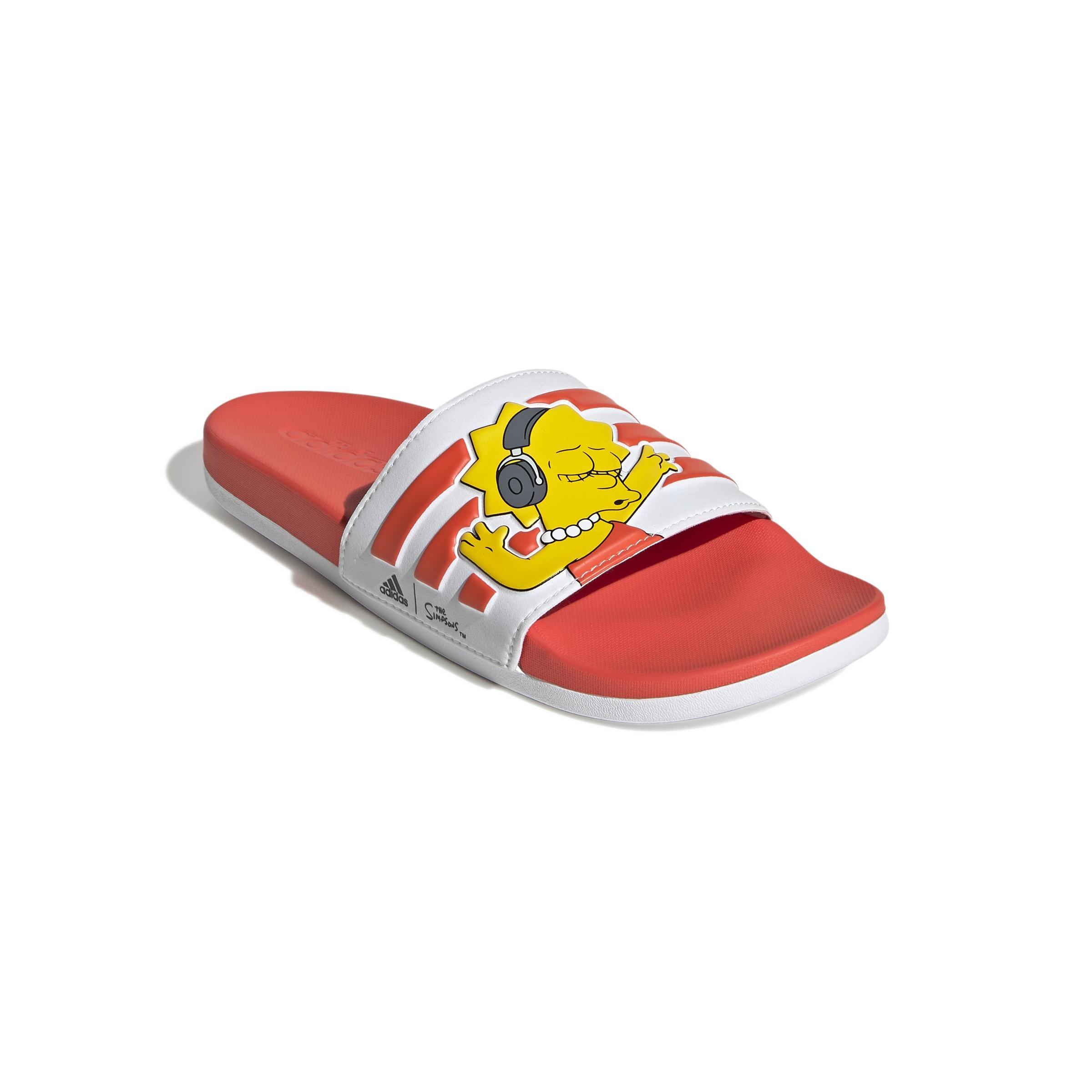 The Simpsons Adilette Comfort Slides, White, , large image number 4