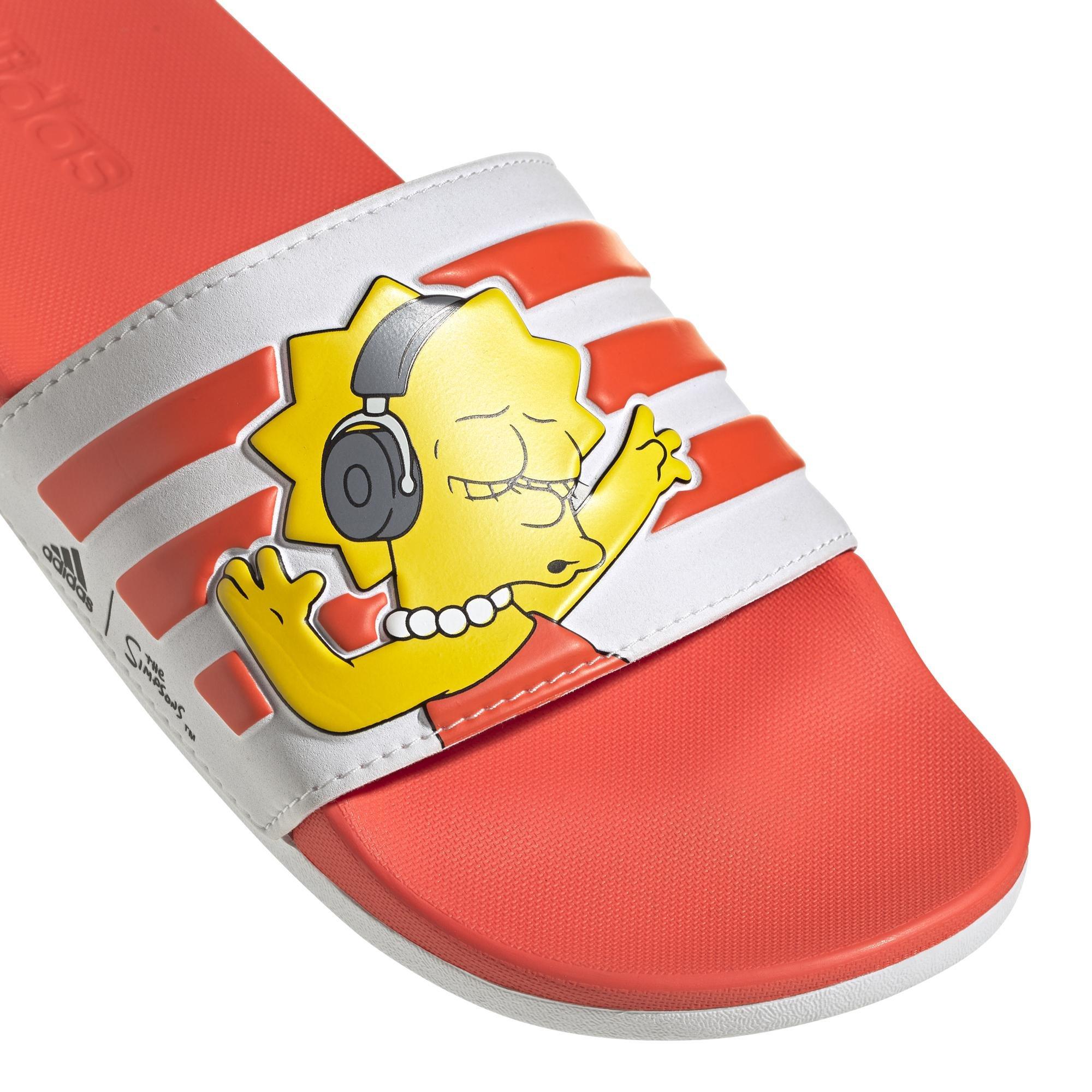 The Simpsons Adilette Comfort Slides, White, , large image number 10