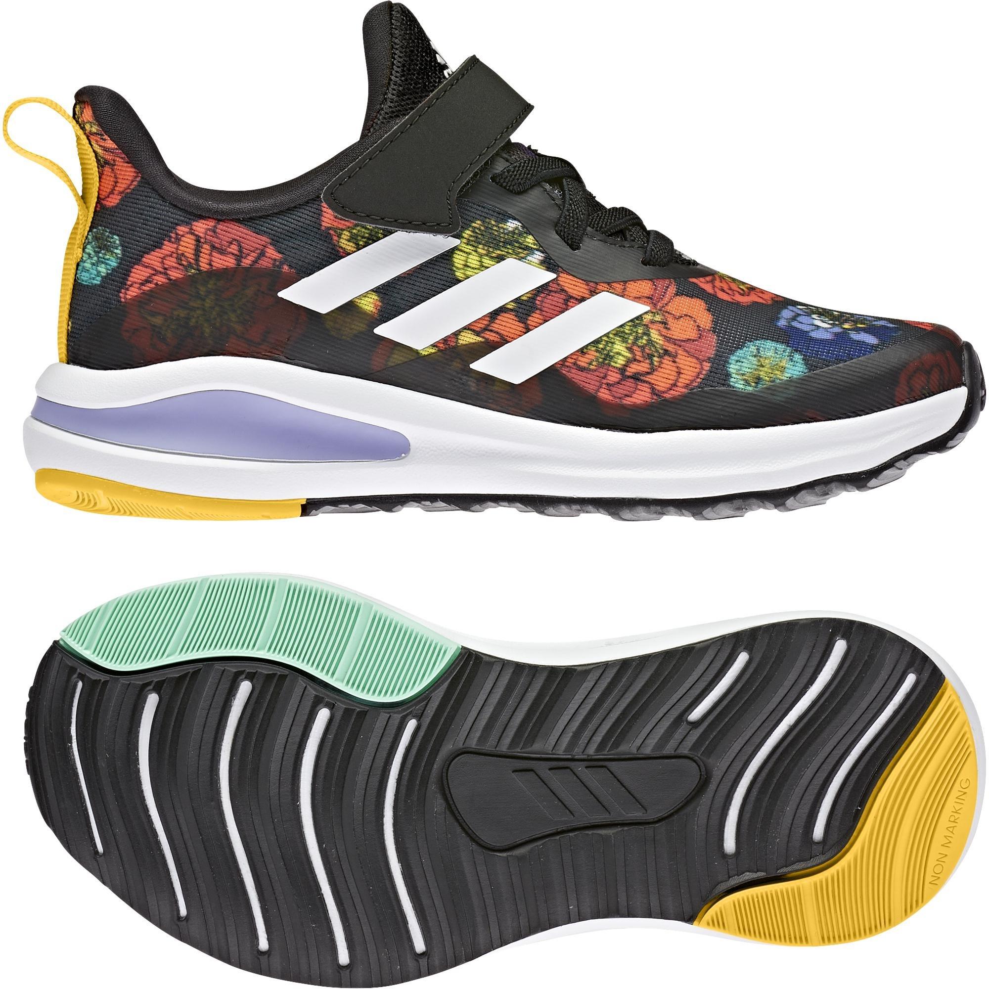 Unisex Kids Fortarun Women's Day Graphic Top Strap Running Shoes, Black, A901_ONE, large image number 22