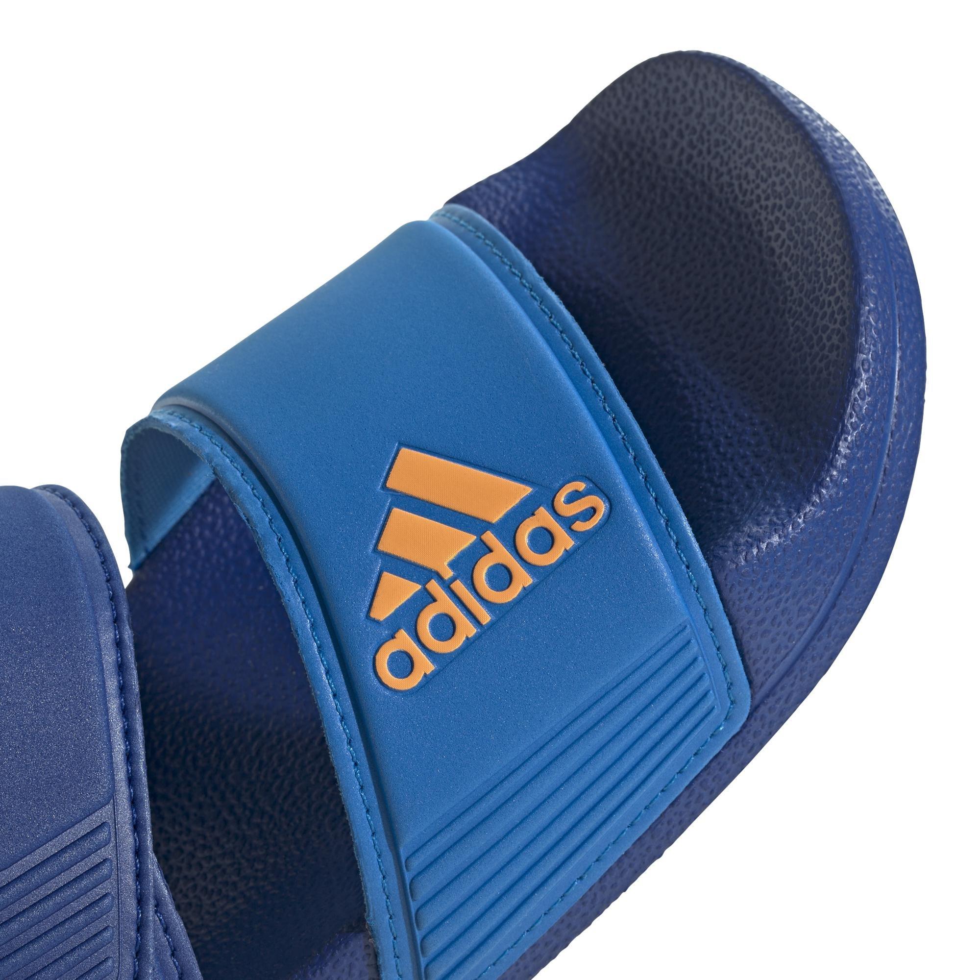 Unisex Kids Adilette Sandals, Blue, A901_ONE, large image number 4
