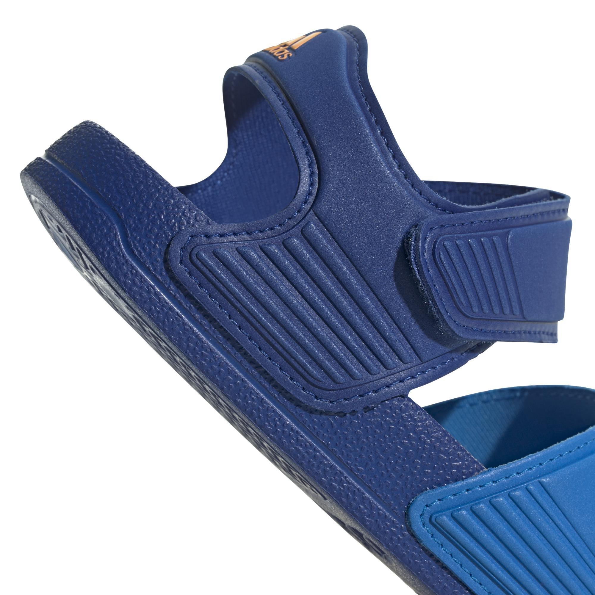 Unisex Kids Adilette Sandals, Blue, A901_ONE, large image number 5