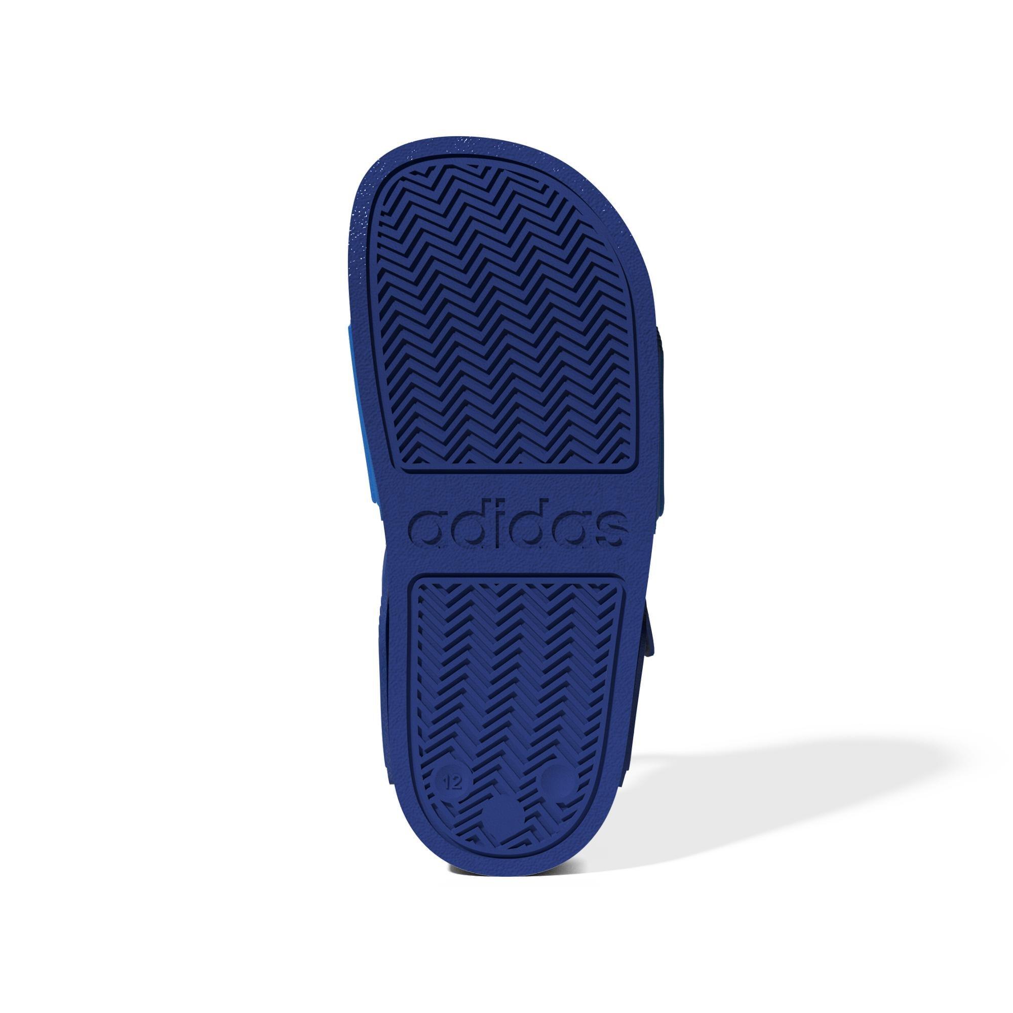 Unisex Kids Adilette Sandals, Blue, A901_ONE, large image number 6
