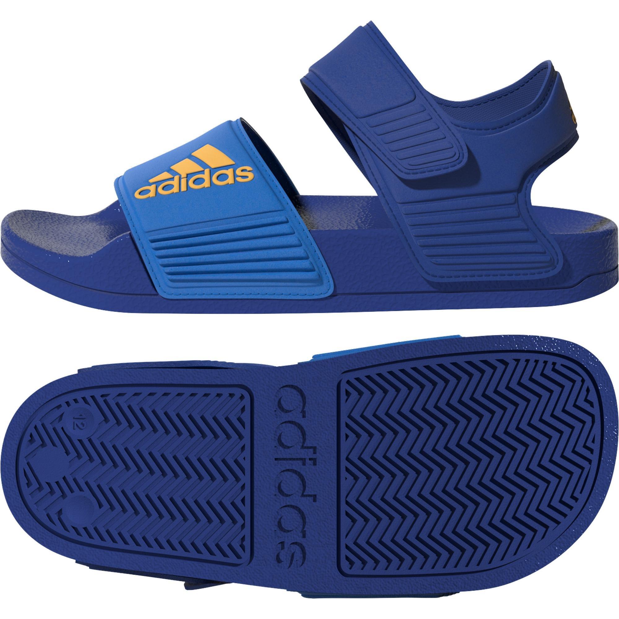 Unisex Kids Adilette Sandals, Blue, A901_ONE, large image number 7