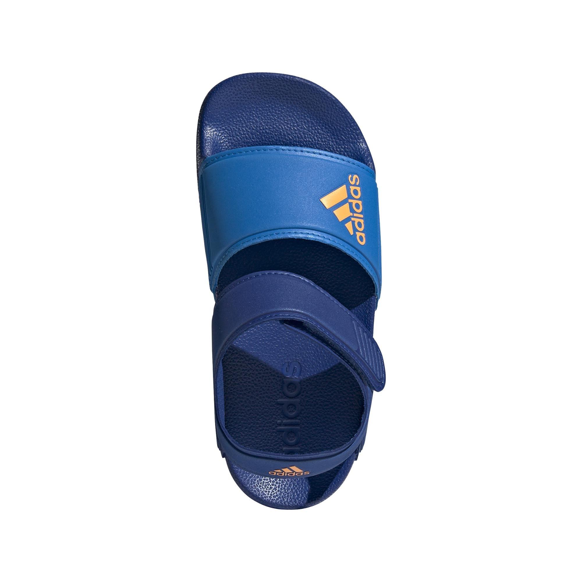 Unisex Kids Adilette Sandals, Blue, A901_ONE, large image number 8