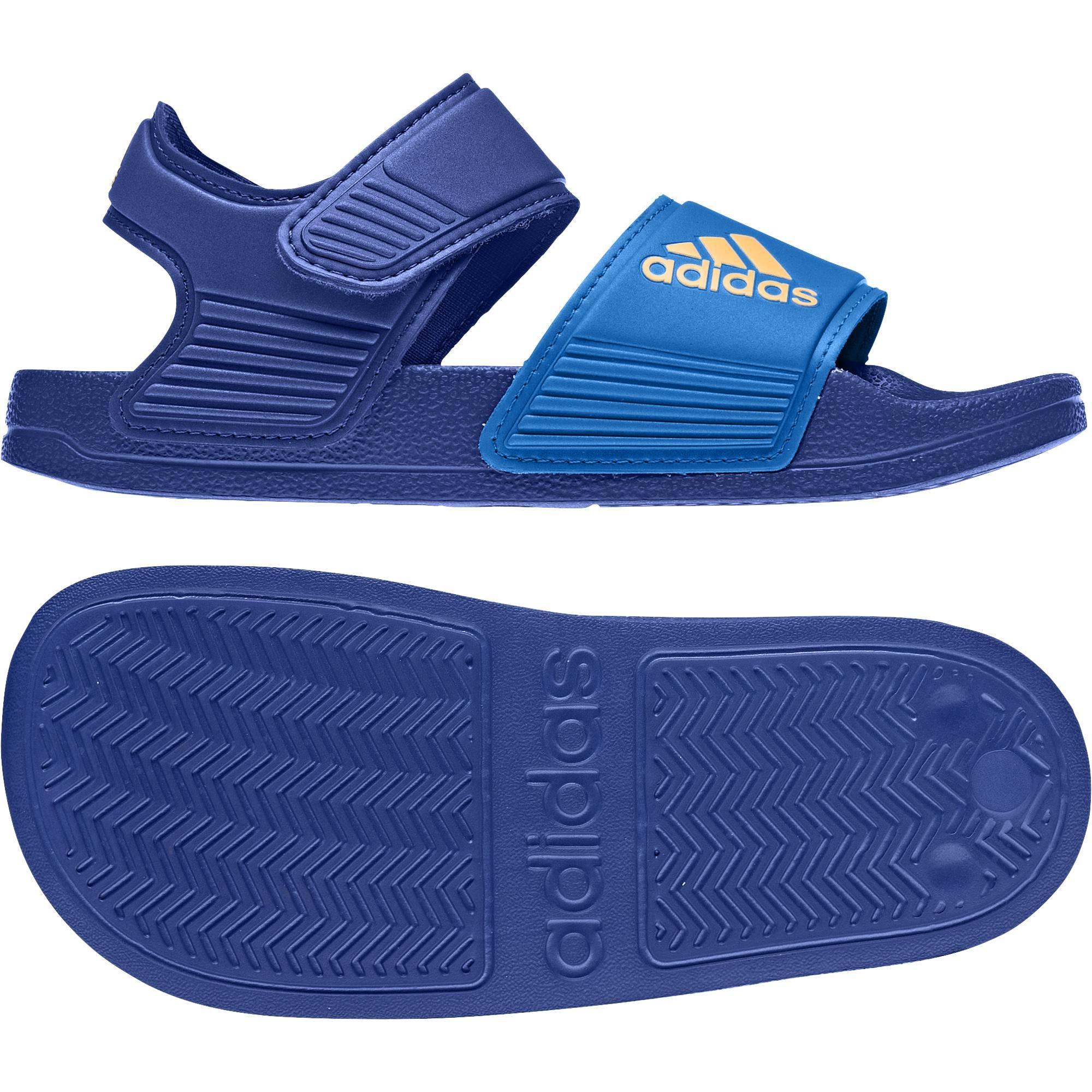 Unisex Kids Adilette Sandals, Blue, A901_ONE, large image number 17