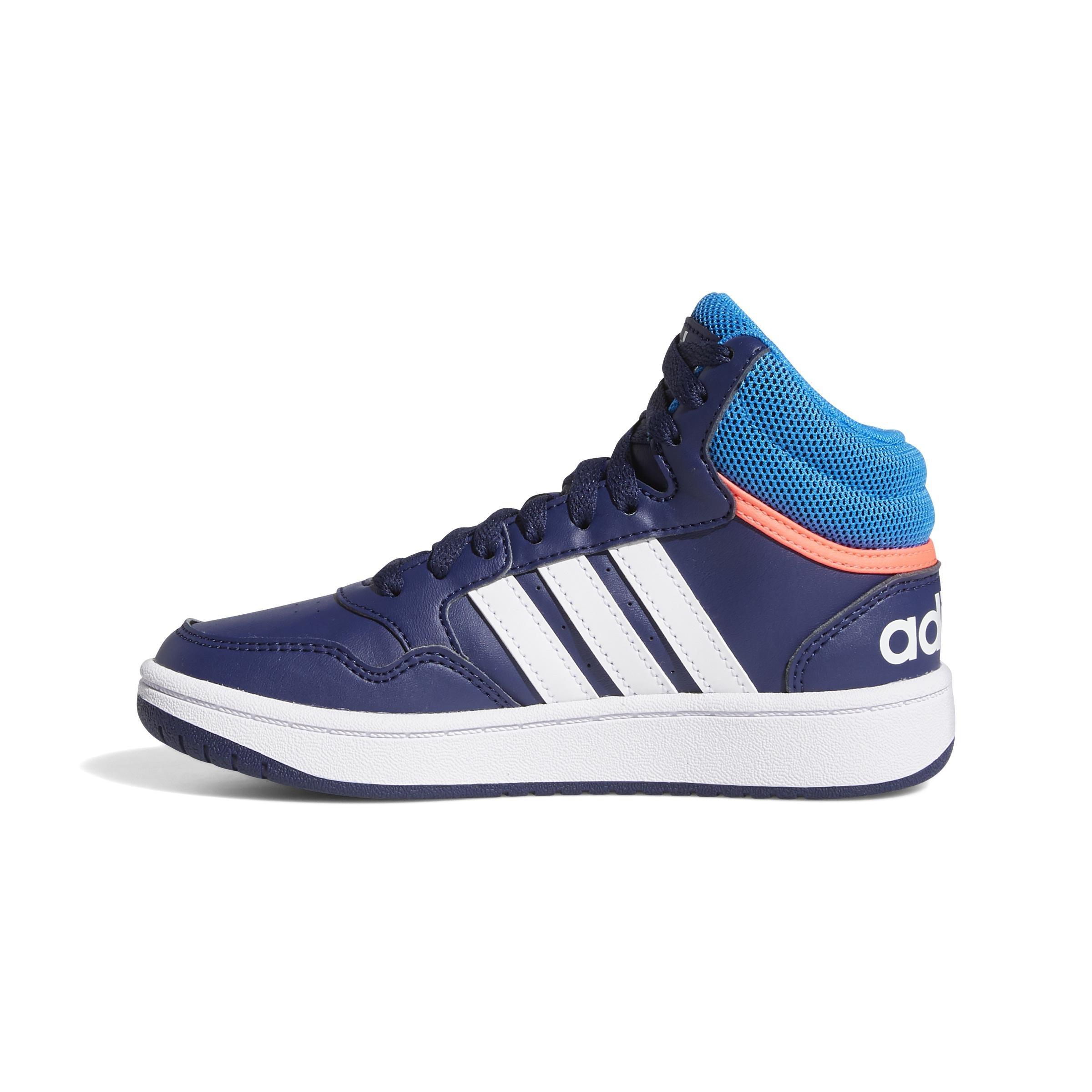 Kids Unisex Hoops Mid Shoes, Blue, A901_ONE, large image number 9