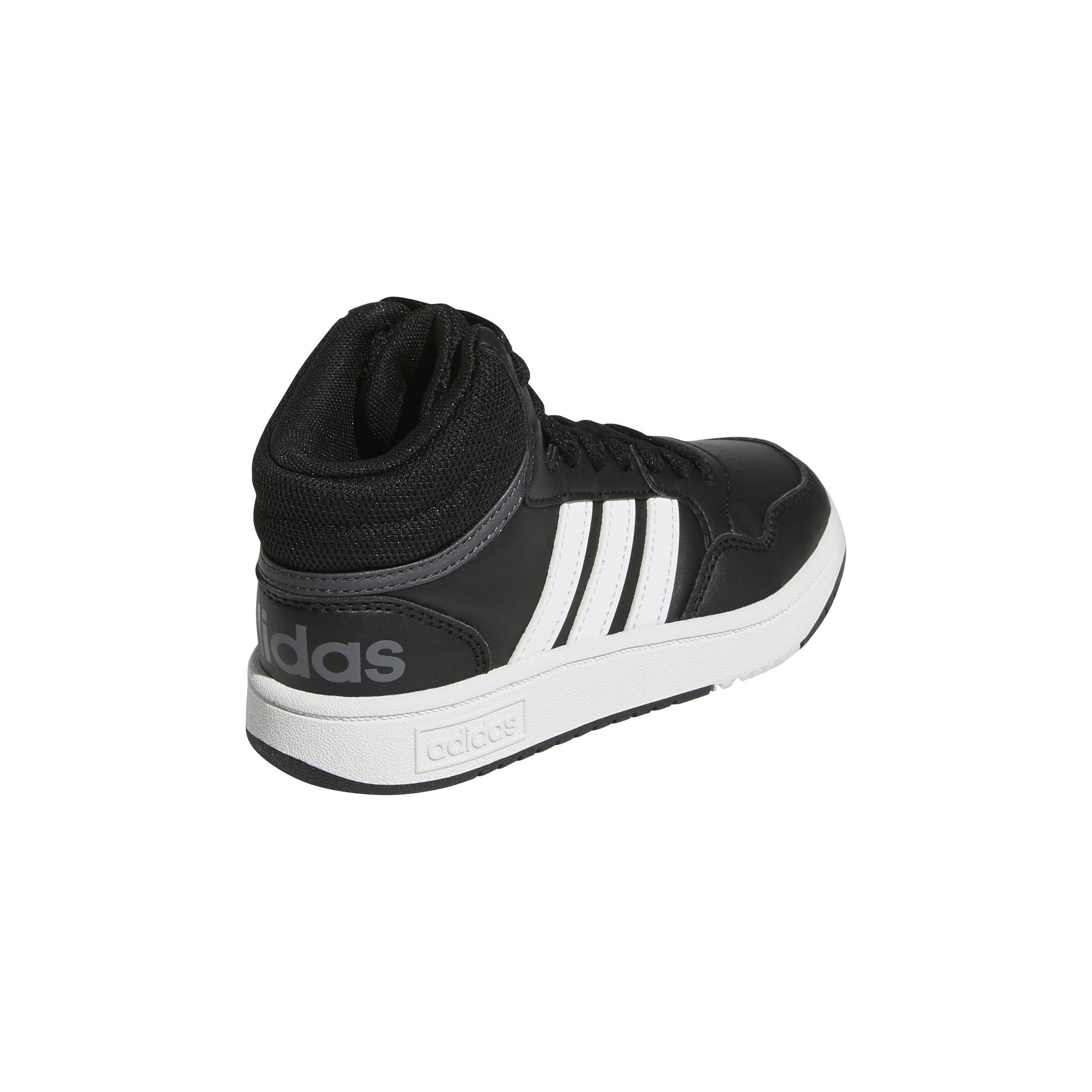 Unisex Kids Hoops Mid Shoes, Black, A901_ONE, large image number 3