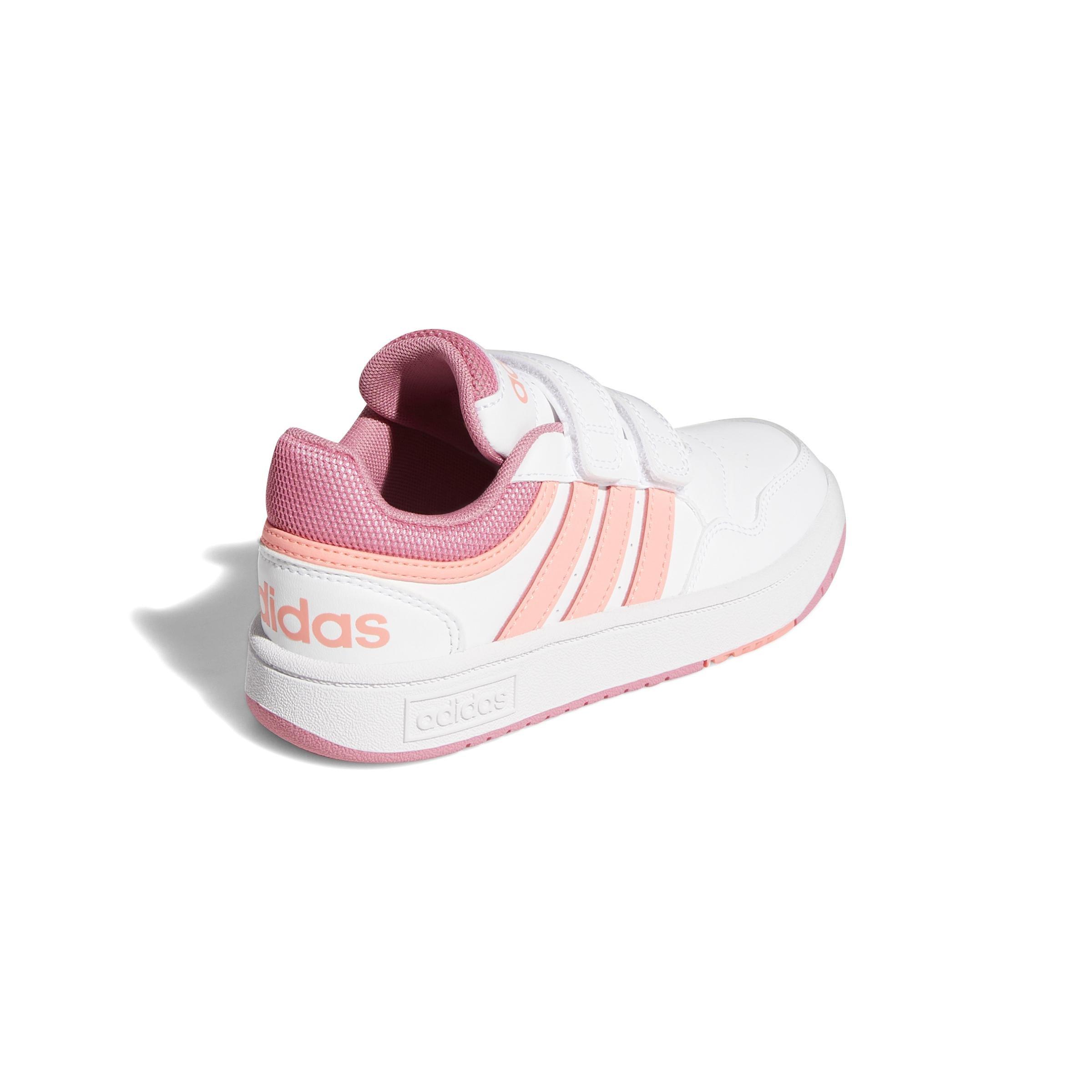 Unisex Kids Hoops Lifestyle Basketball Hook-And-Loop Shoes, White, A901_ONE, large image number 2